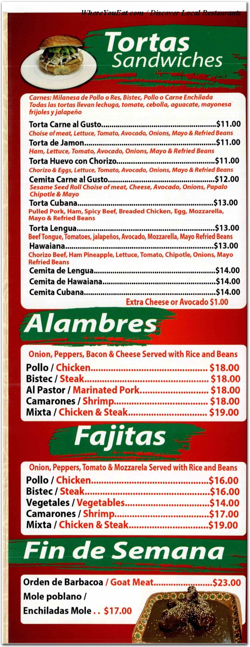 menu image