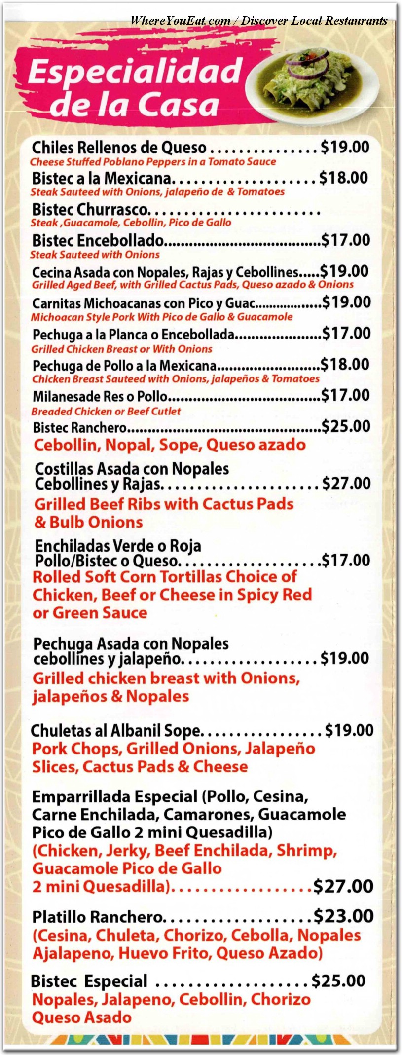 menu image