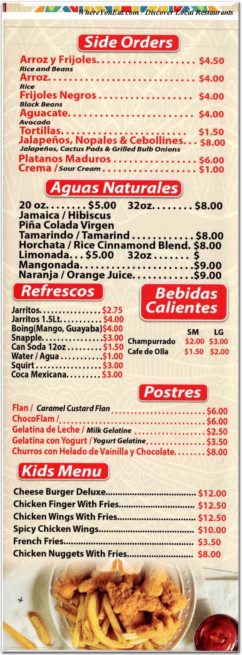 menu image