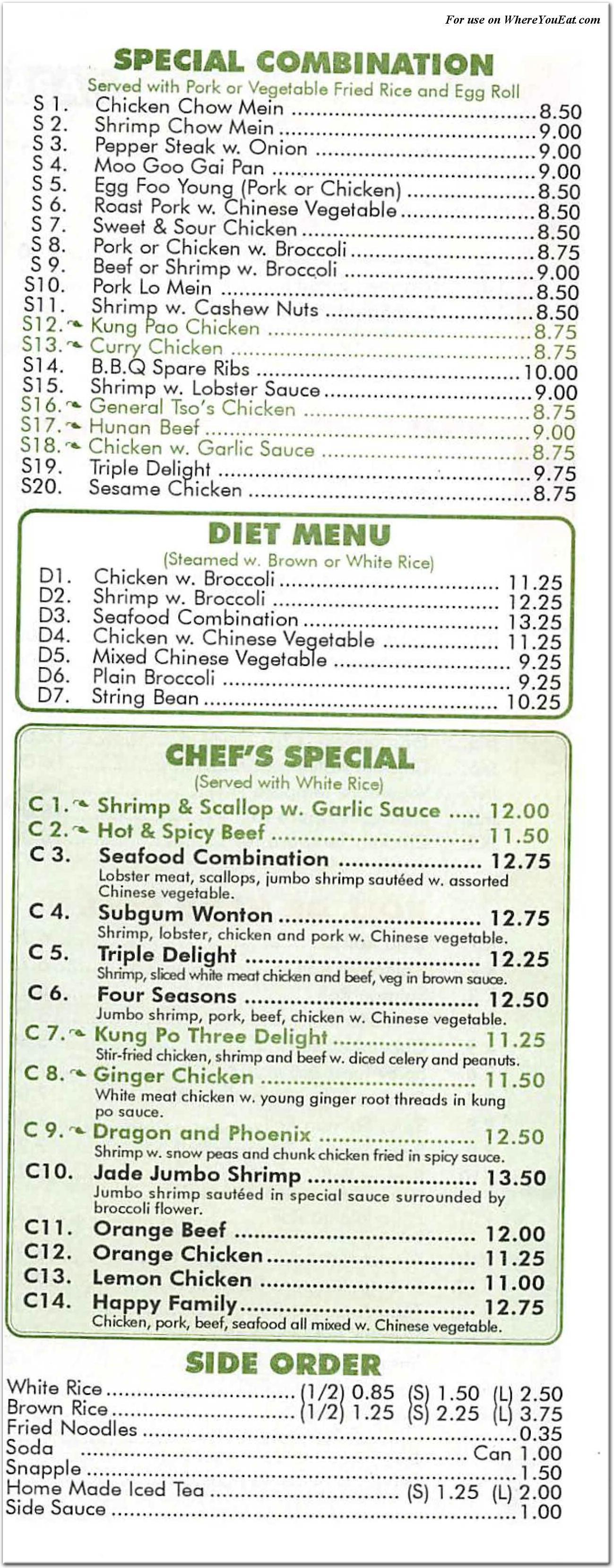 menu image