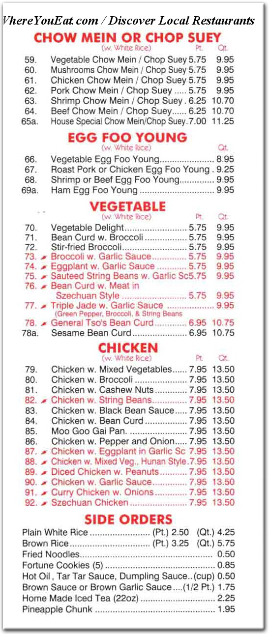 menu image