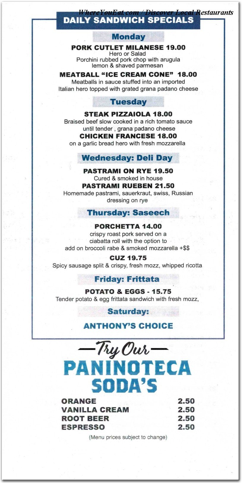 menu image