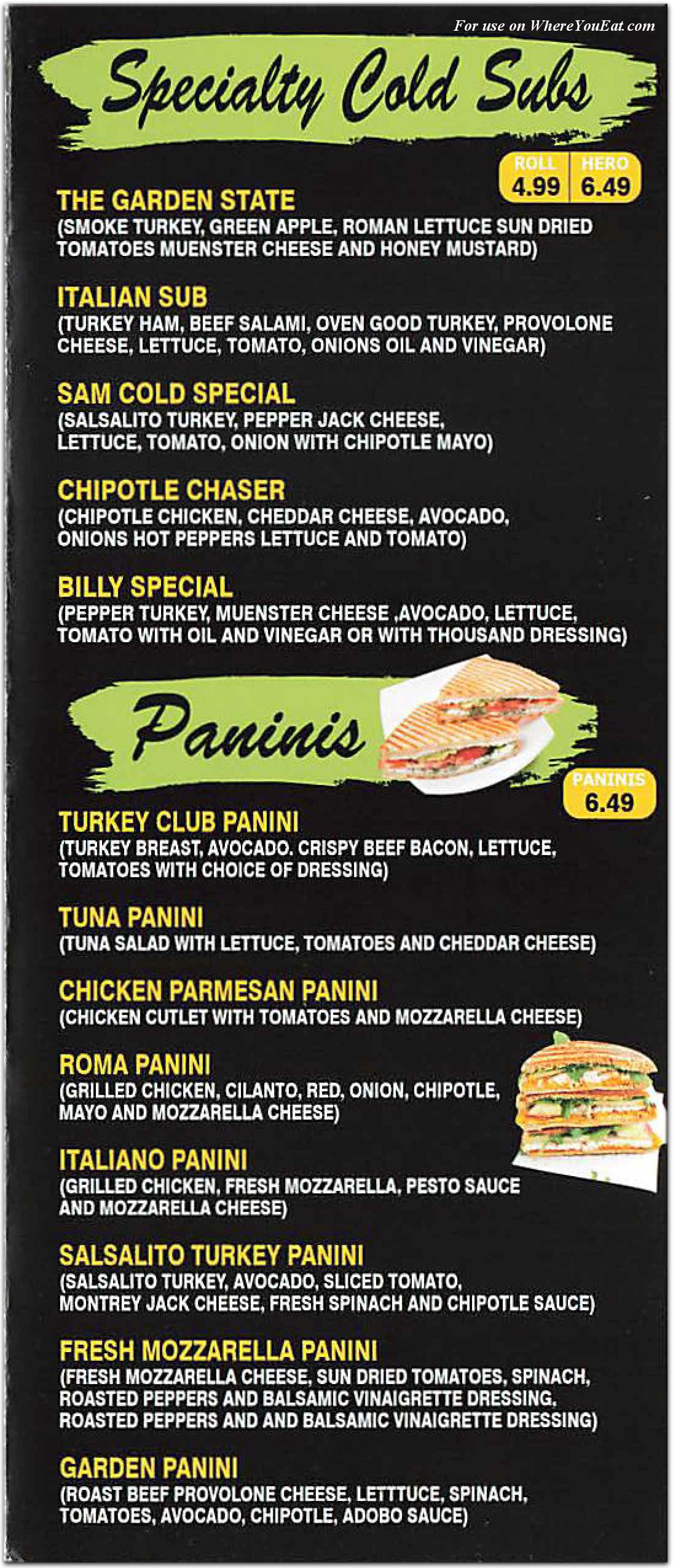 menu image