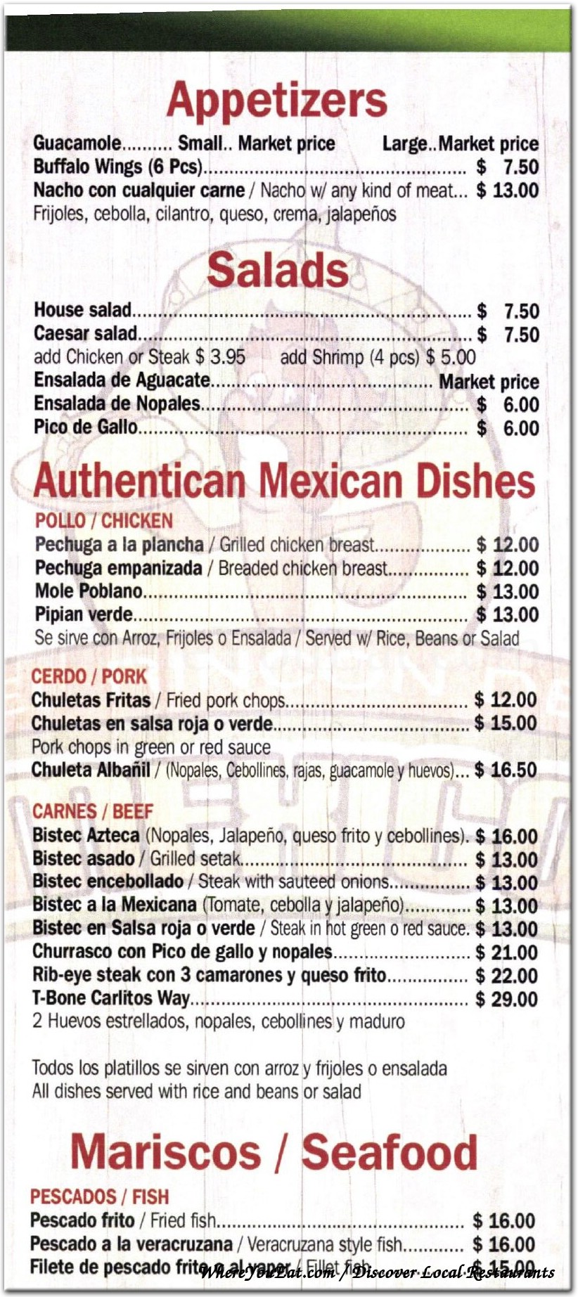 menu image