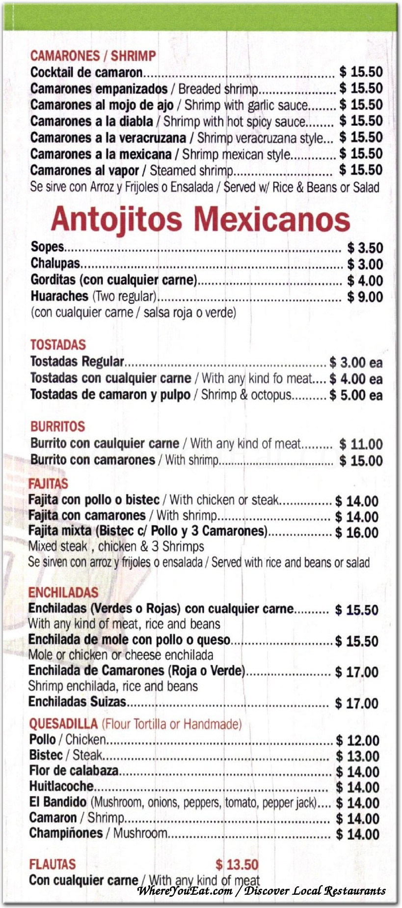 menu image