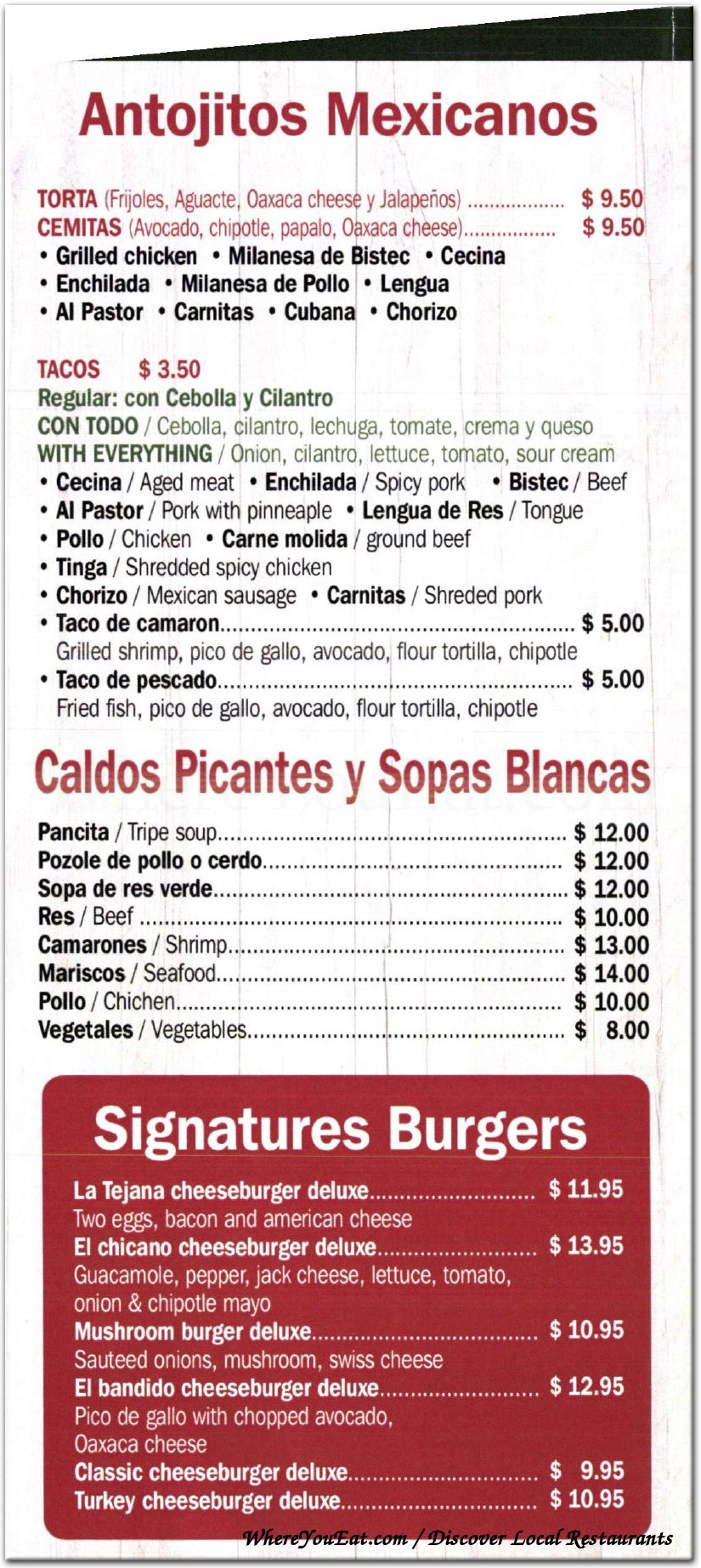 menu image