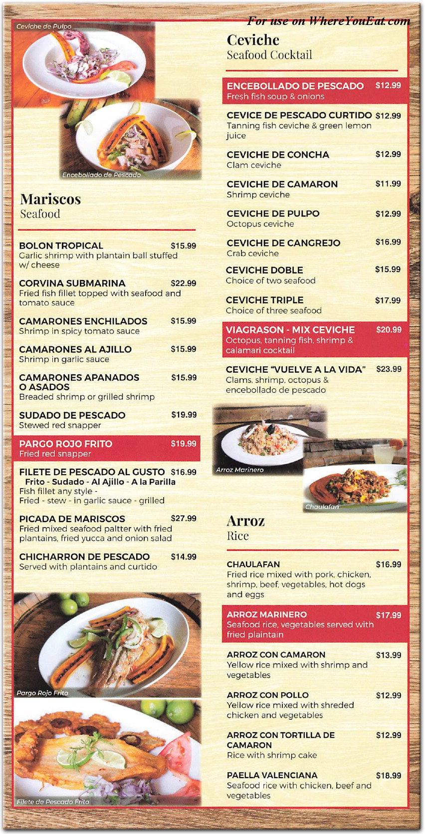 menu image