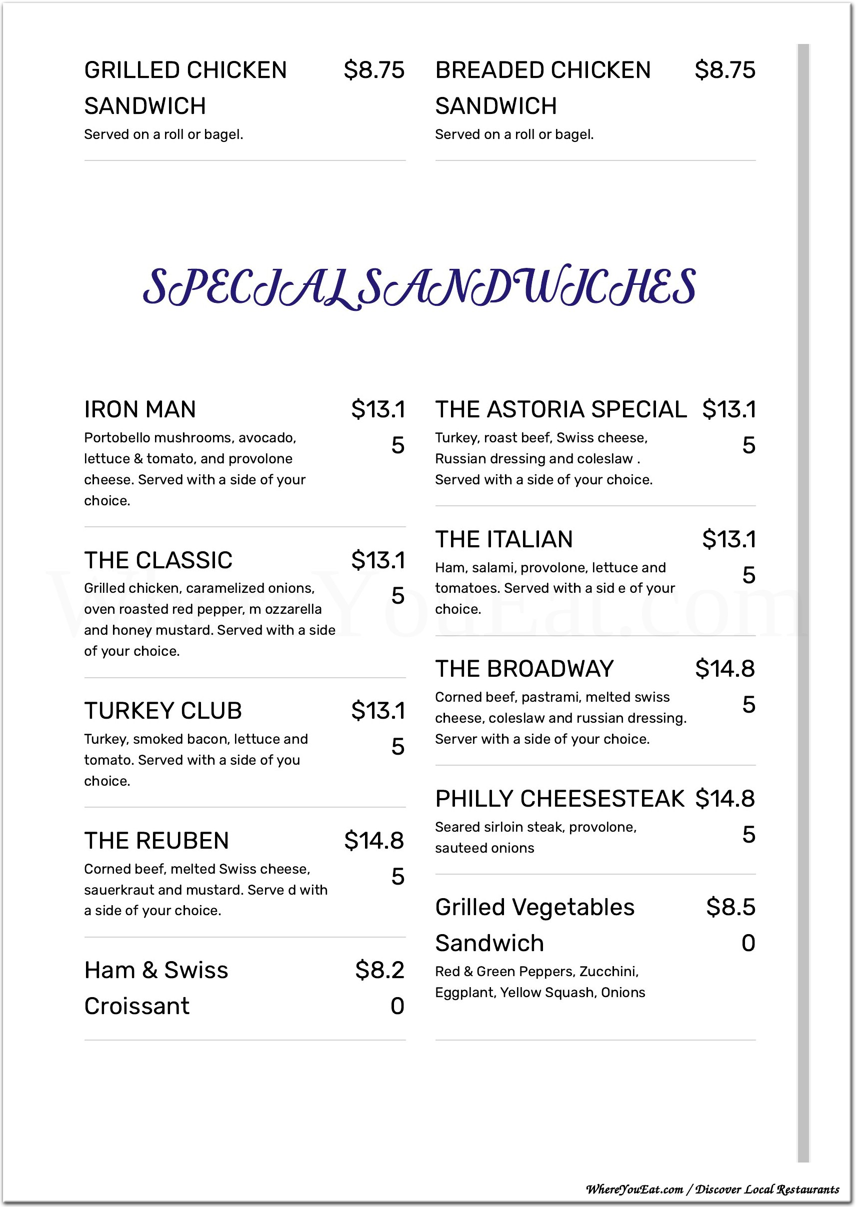 menu image