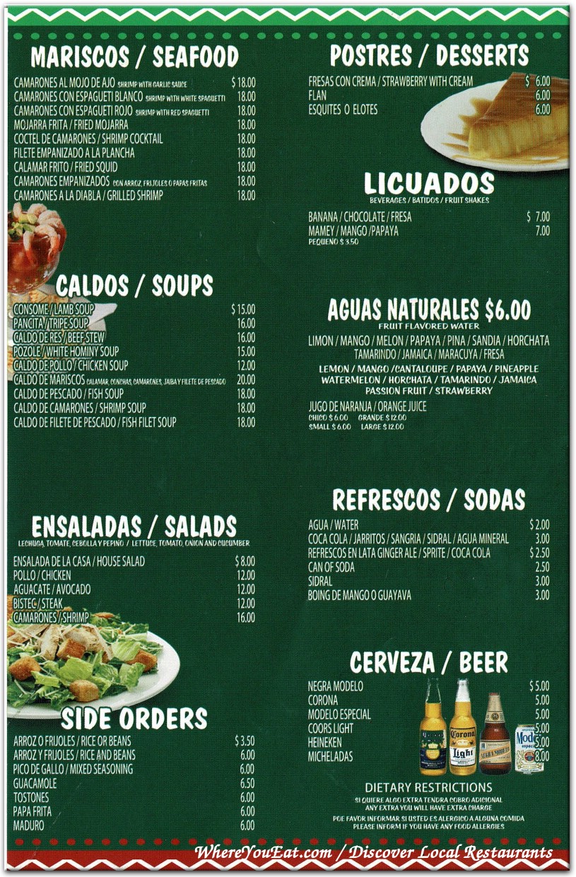 menu image