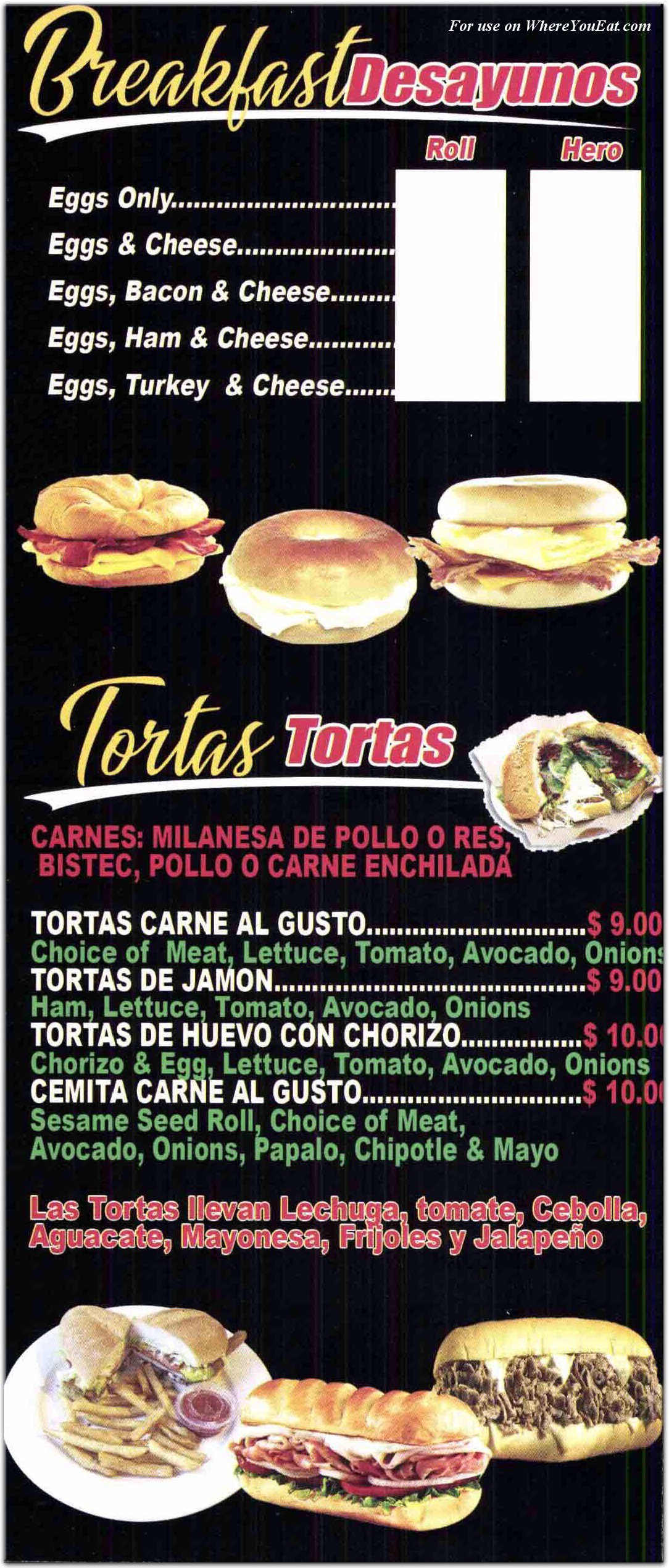 menu image