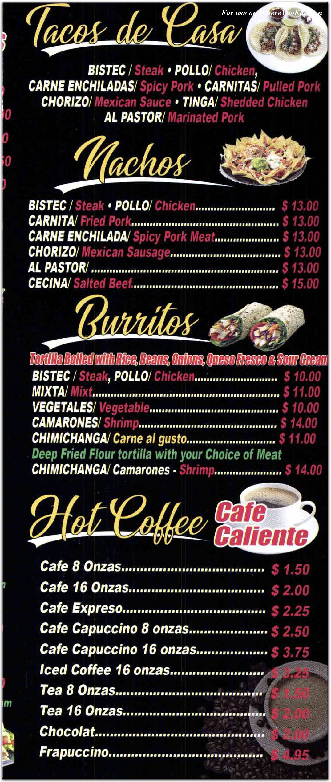 menu image