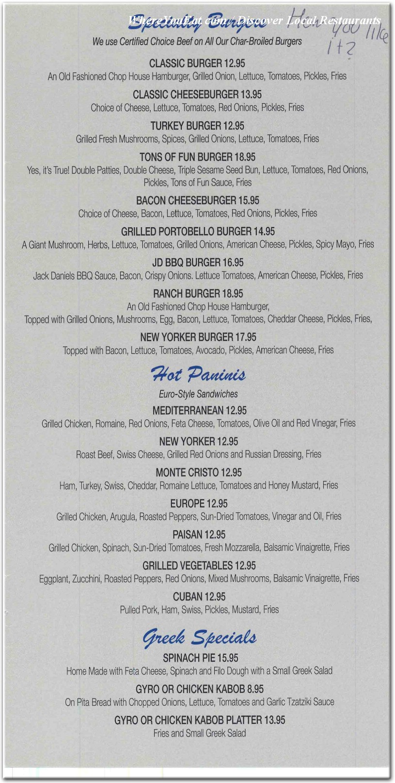 menu image