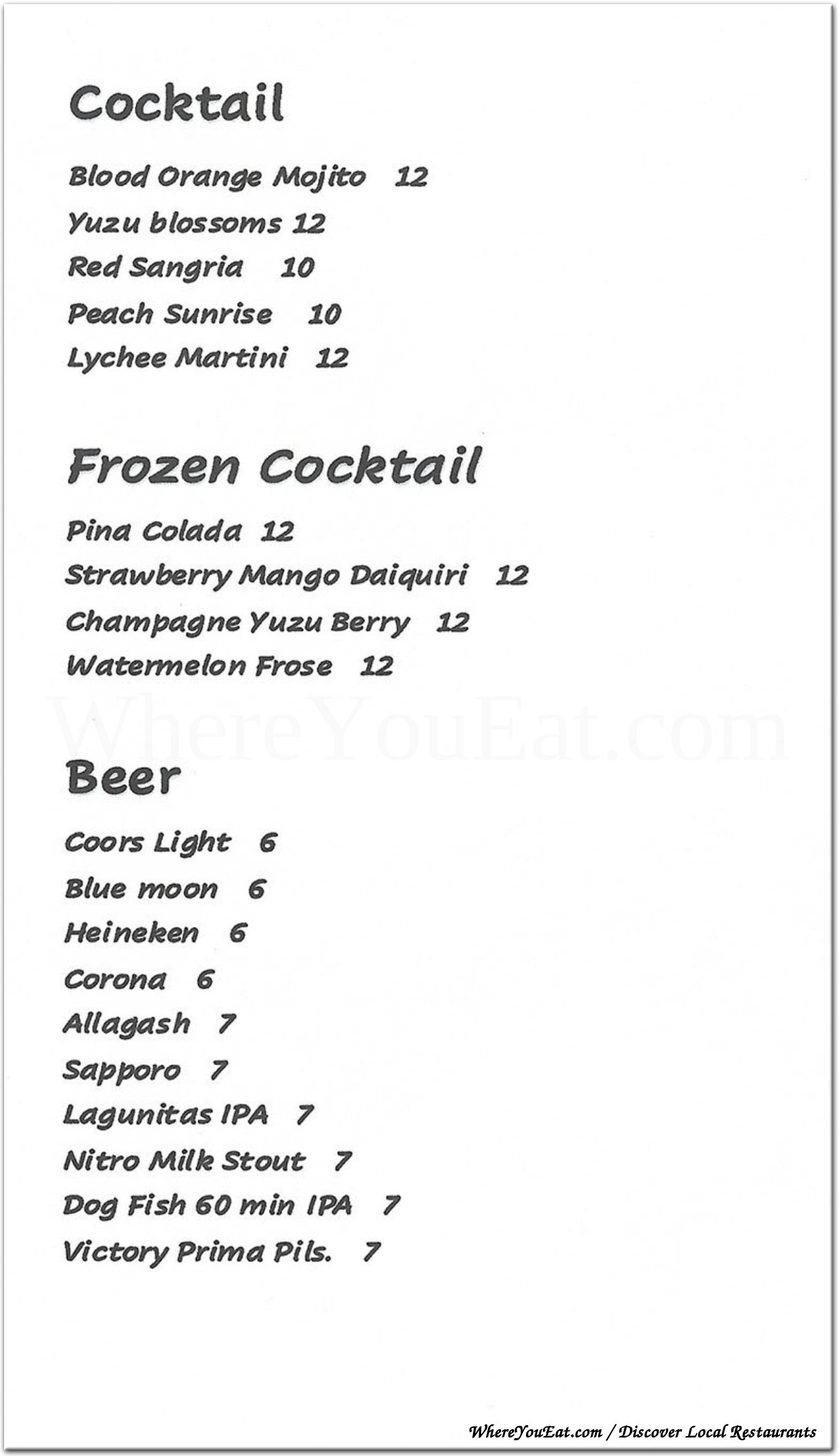 menu image