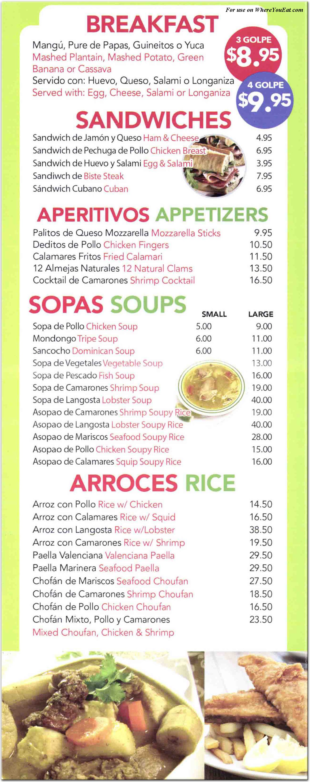 menu image