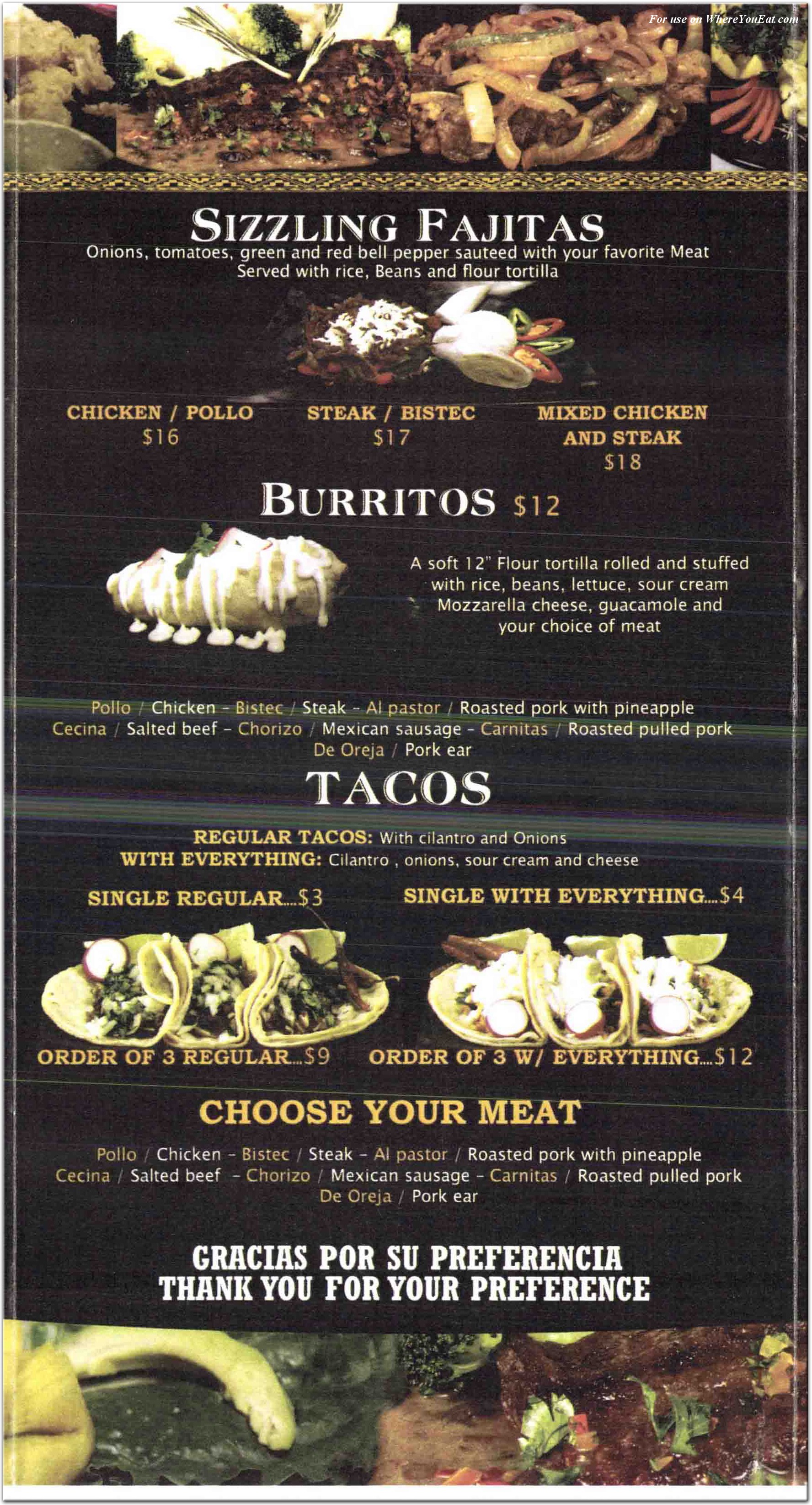 menu image