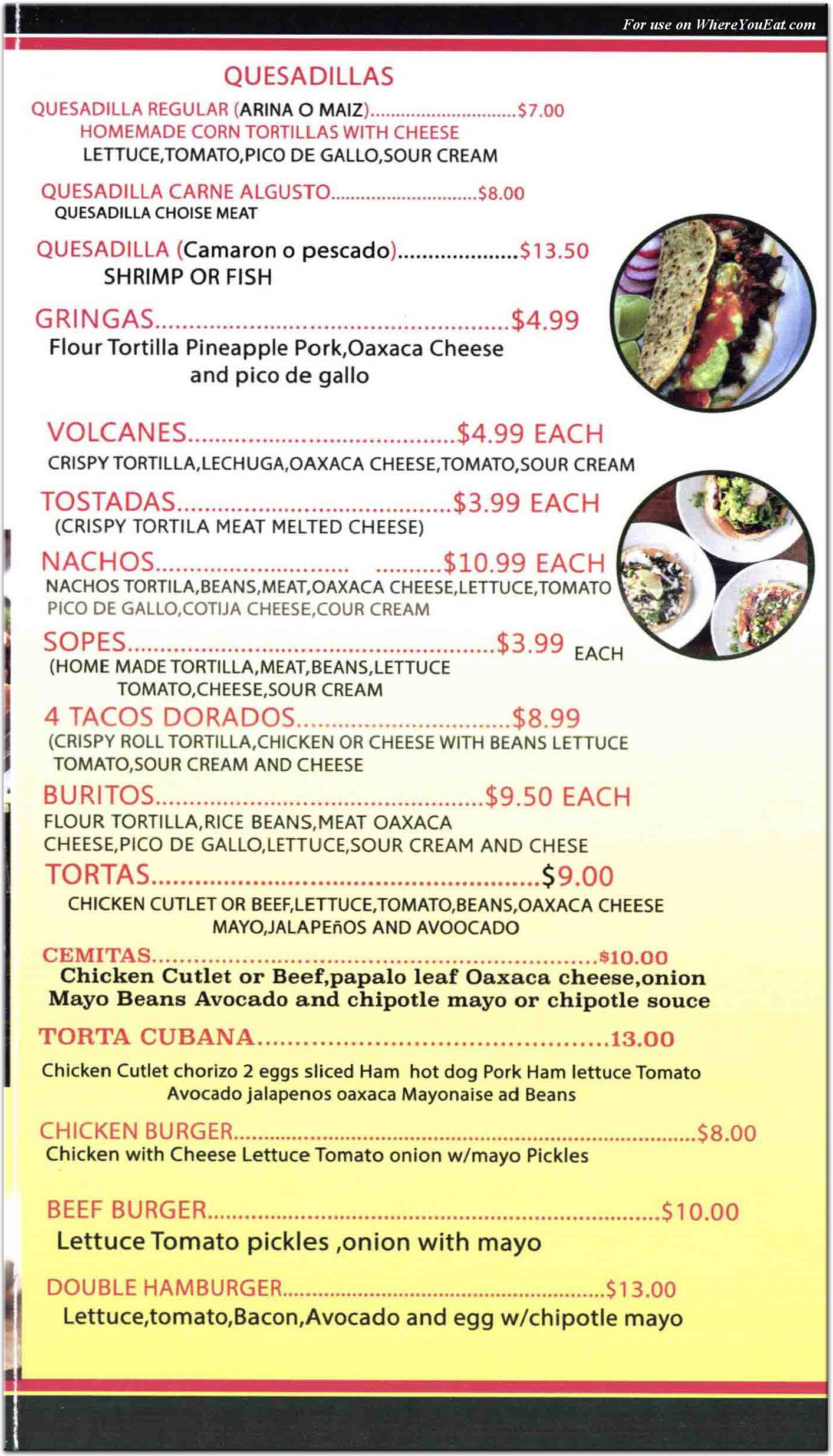 menu image