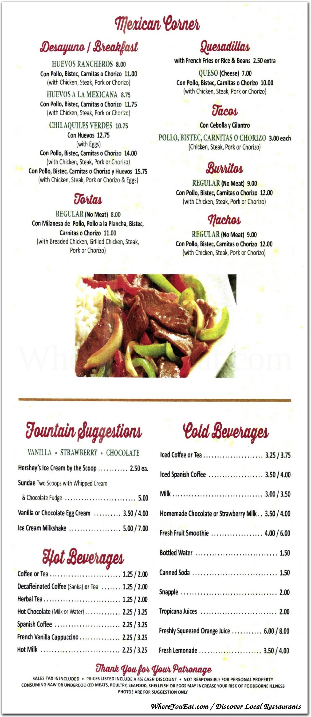 menu image