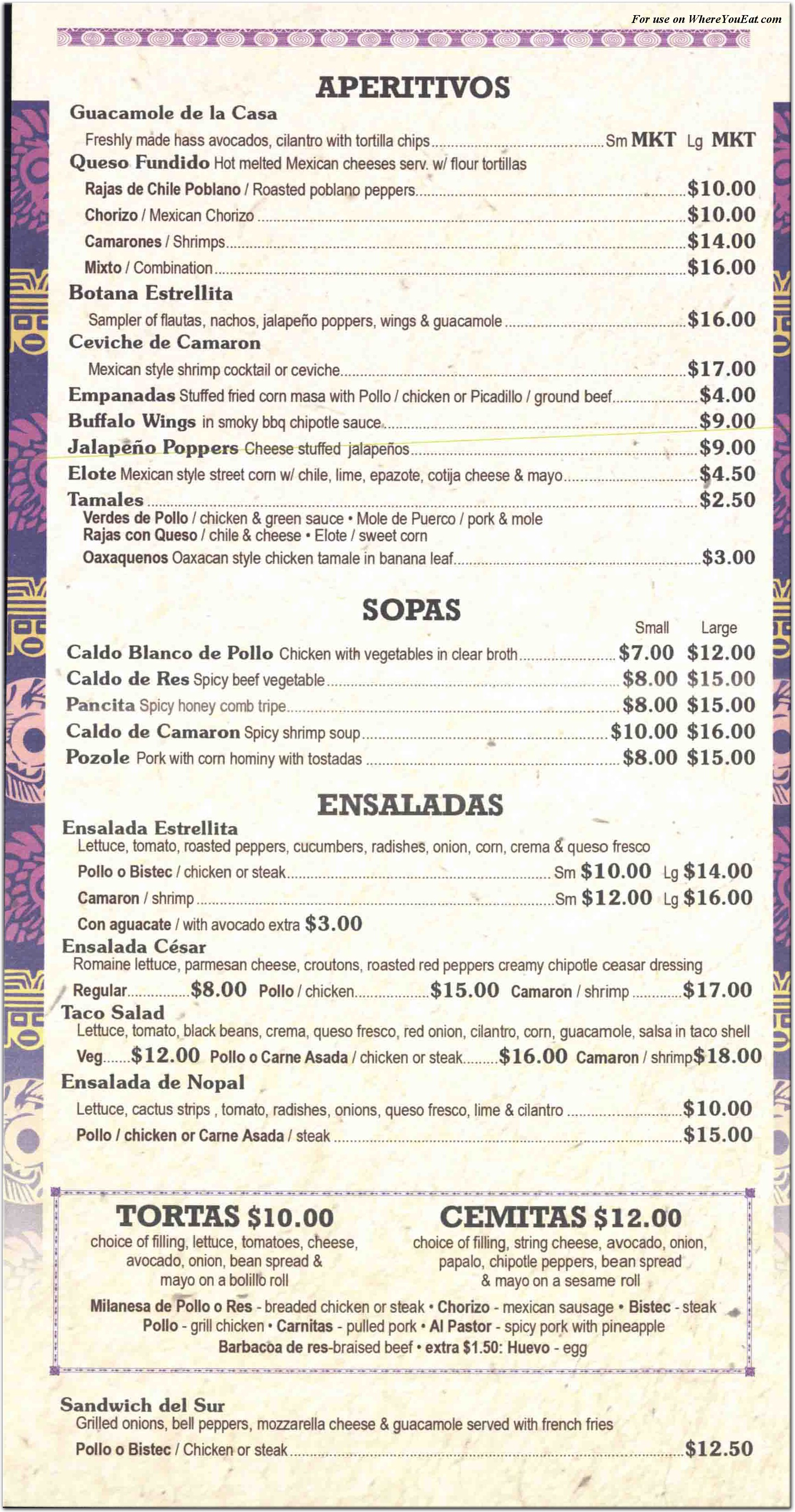 menu image