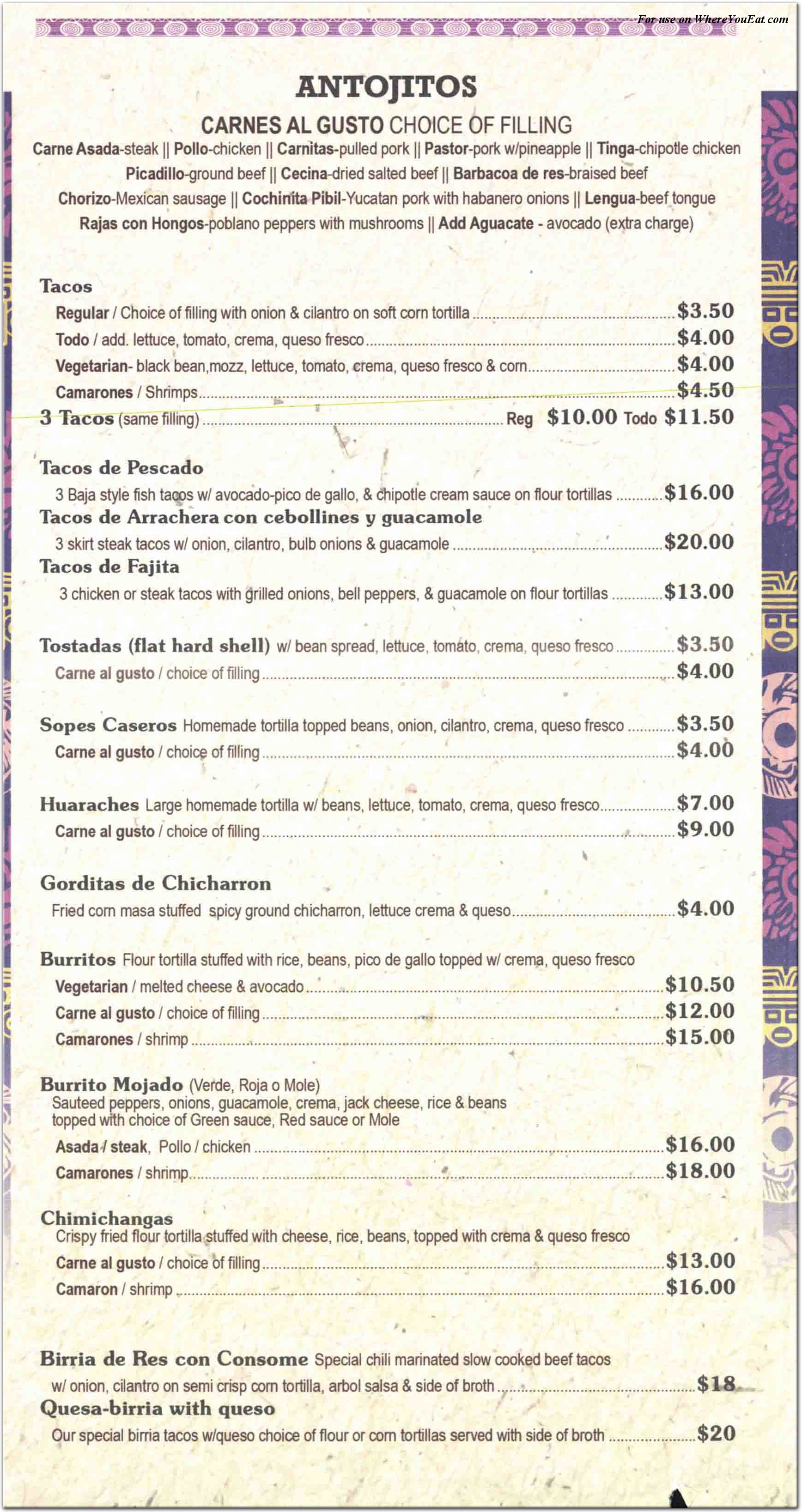 menu image