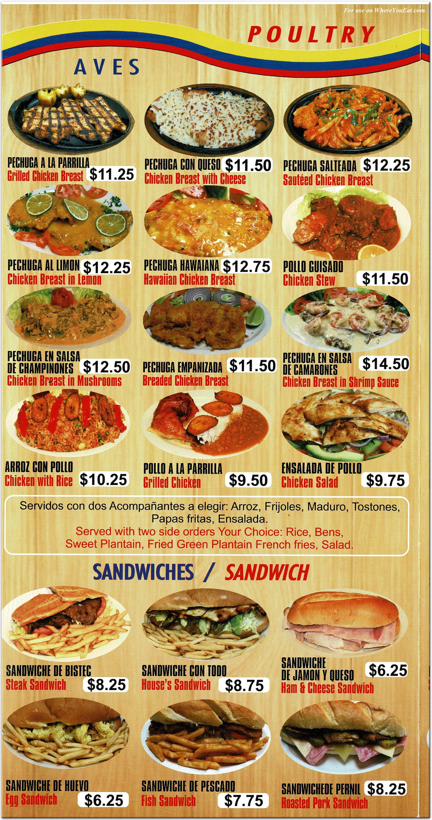 menu image