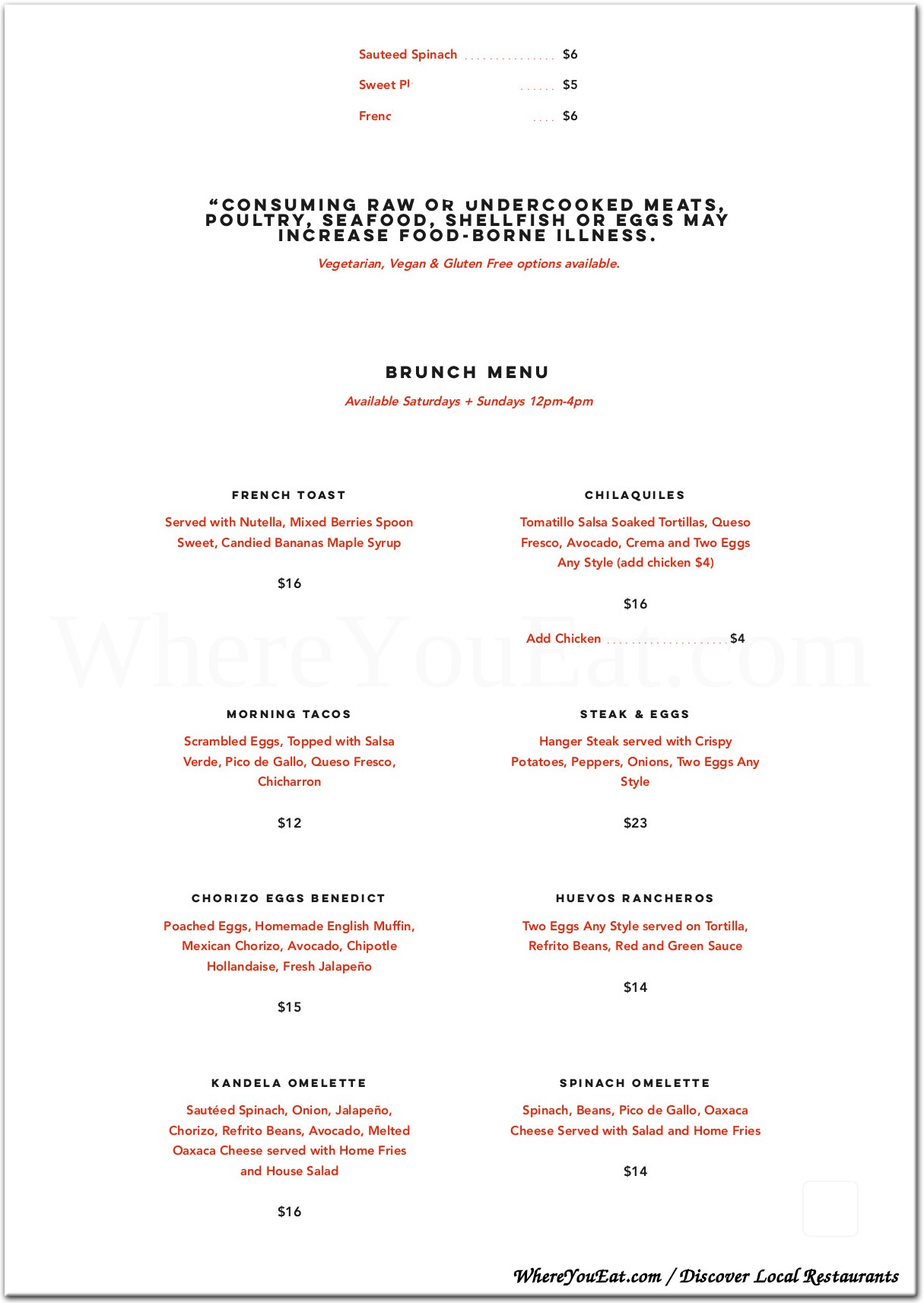 menu image