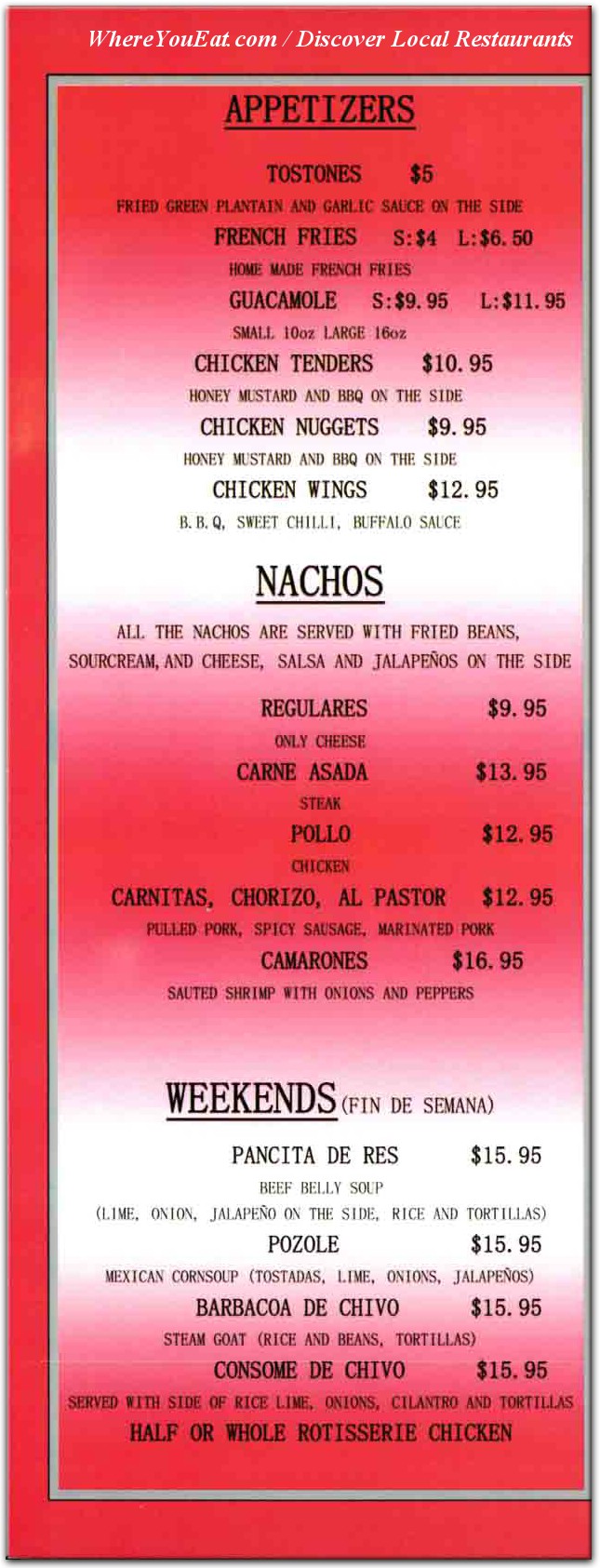 menu image