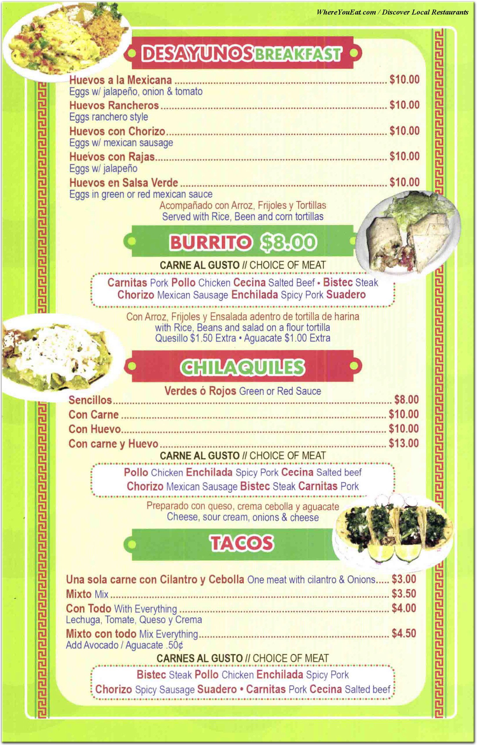 menu image