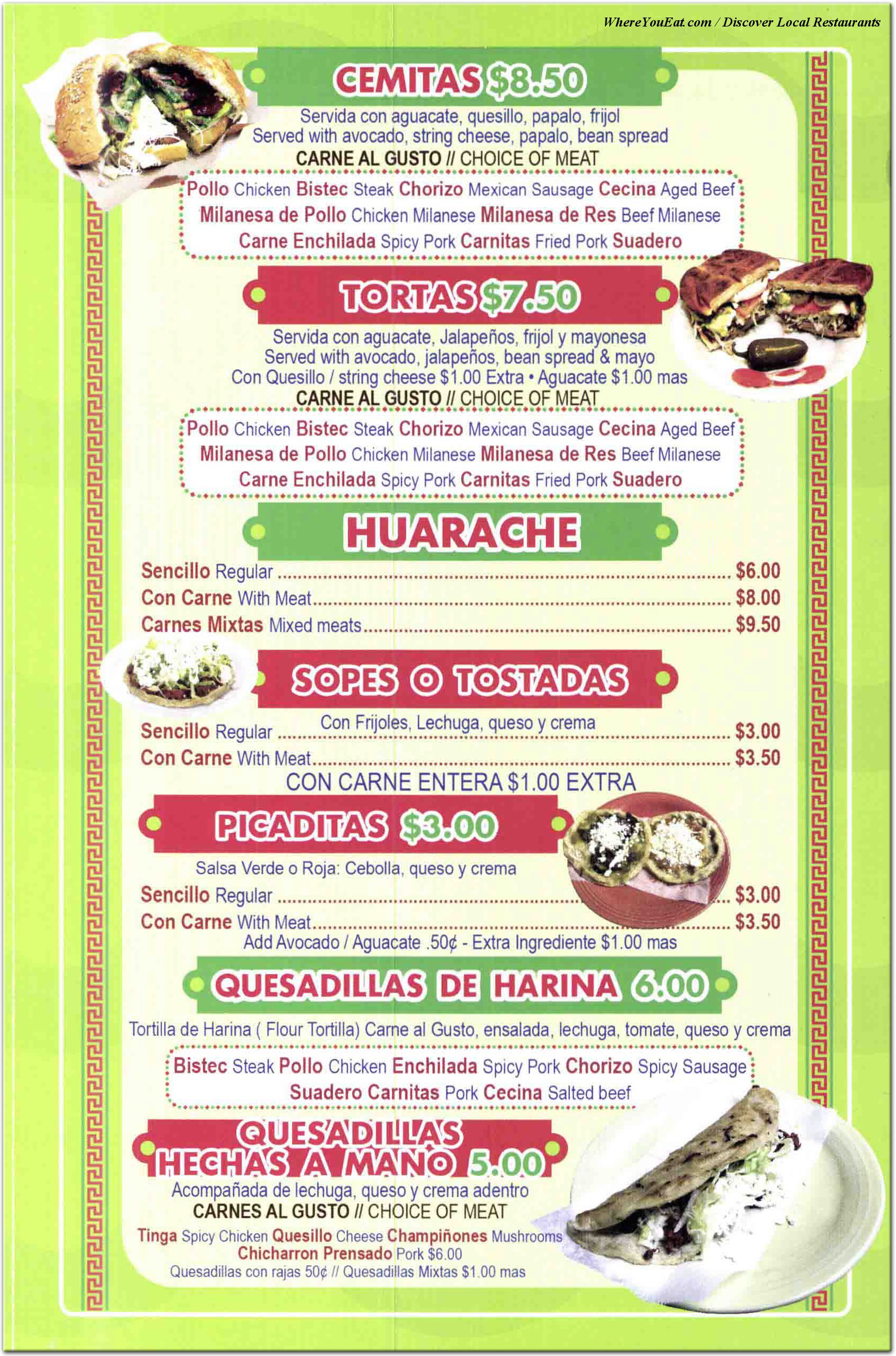 menu image