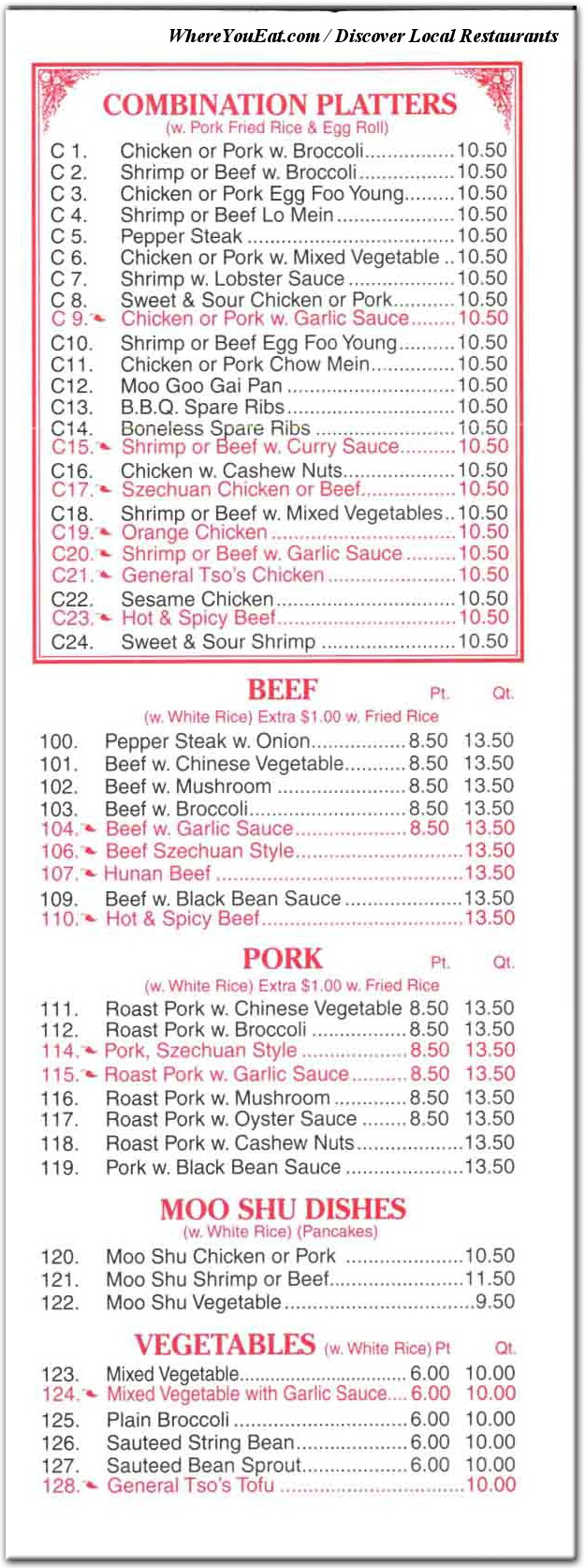 menu image