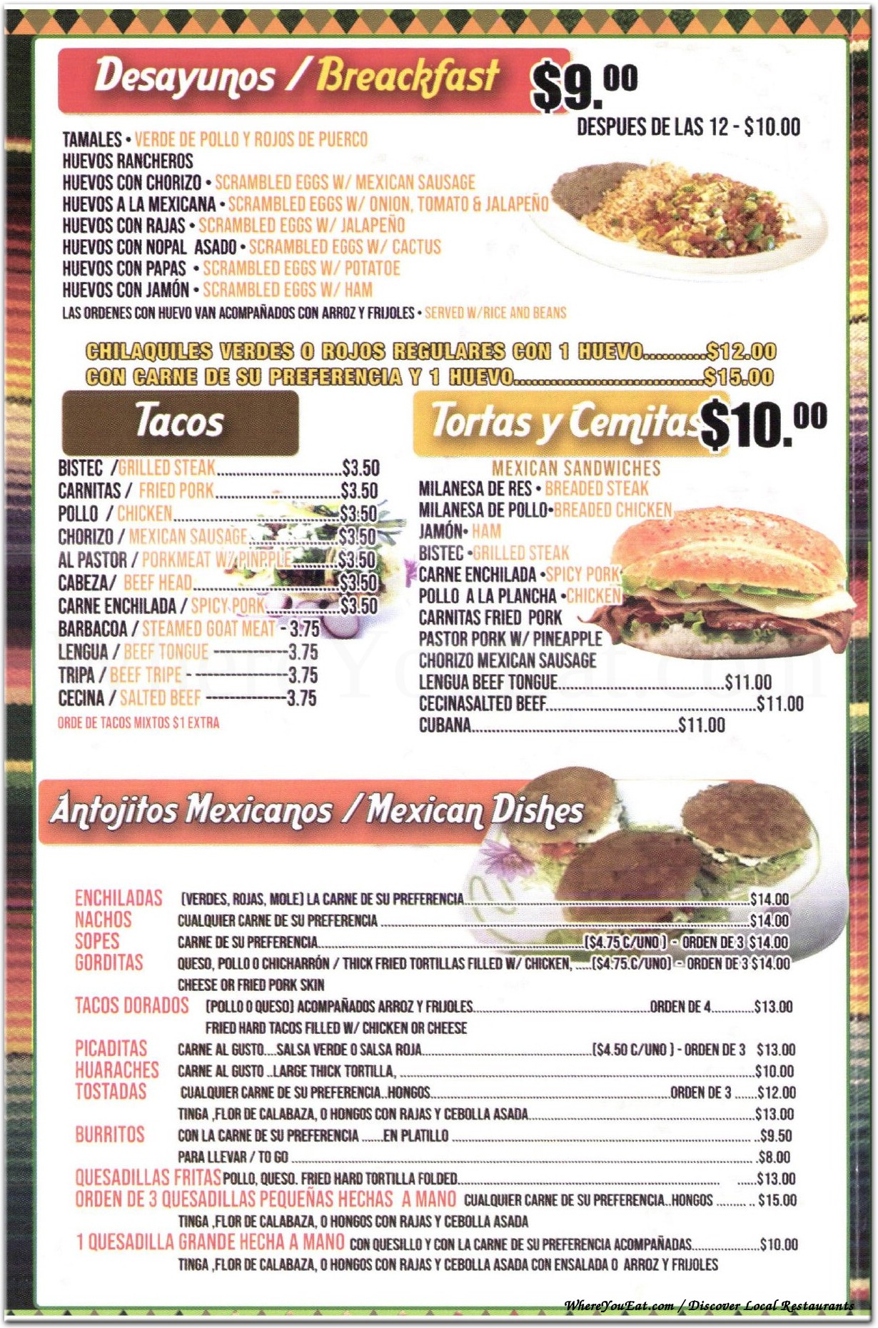 menu image