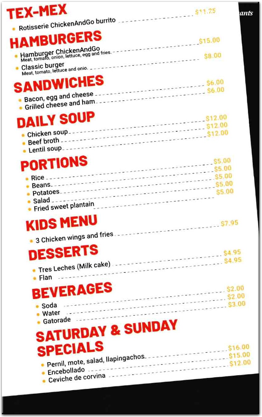 menu image