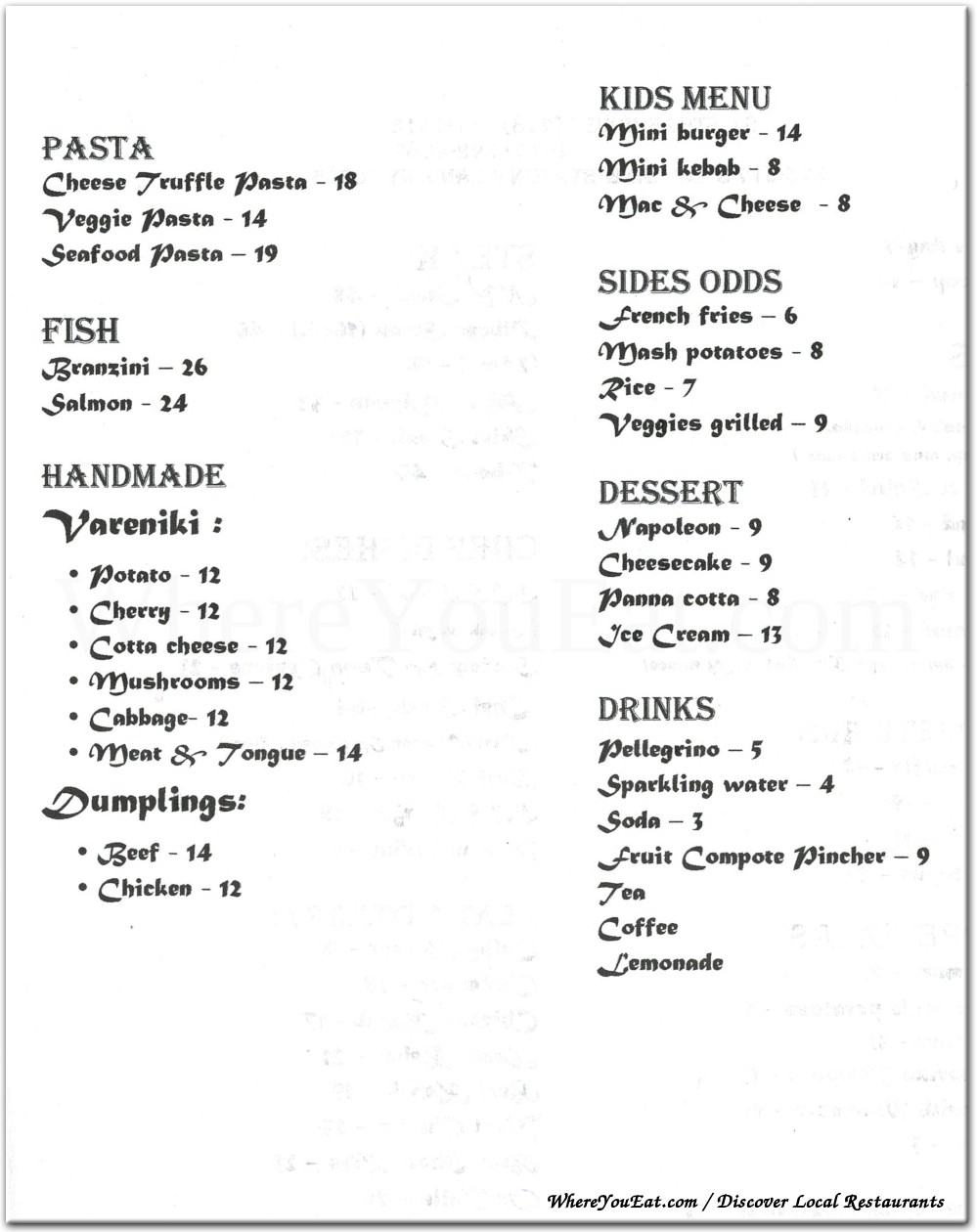 menu image