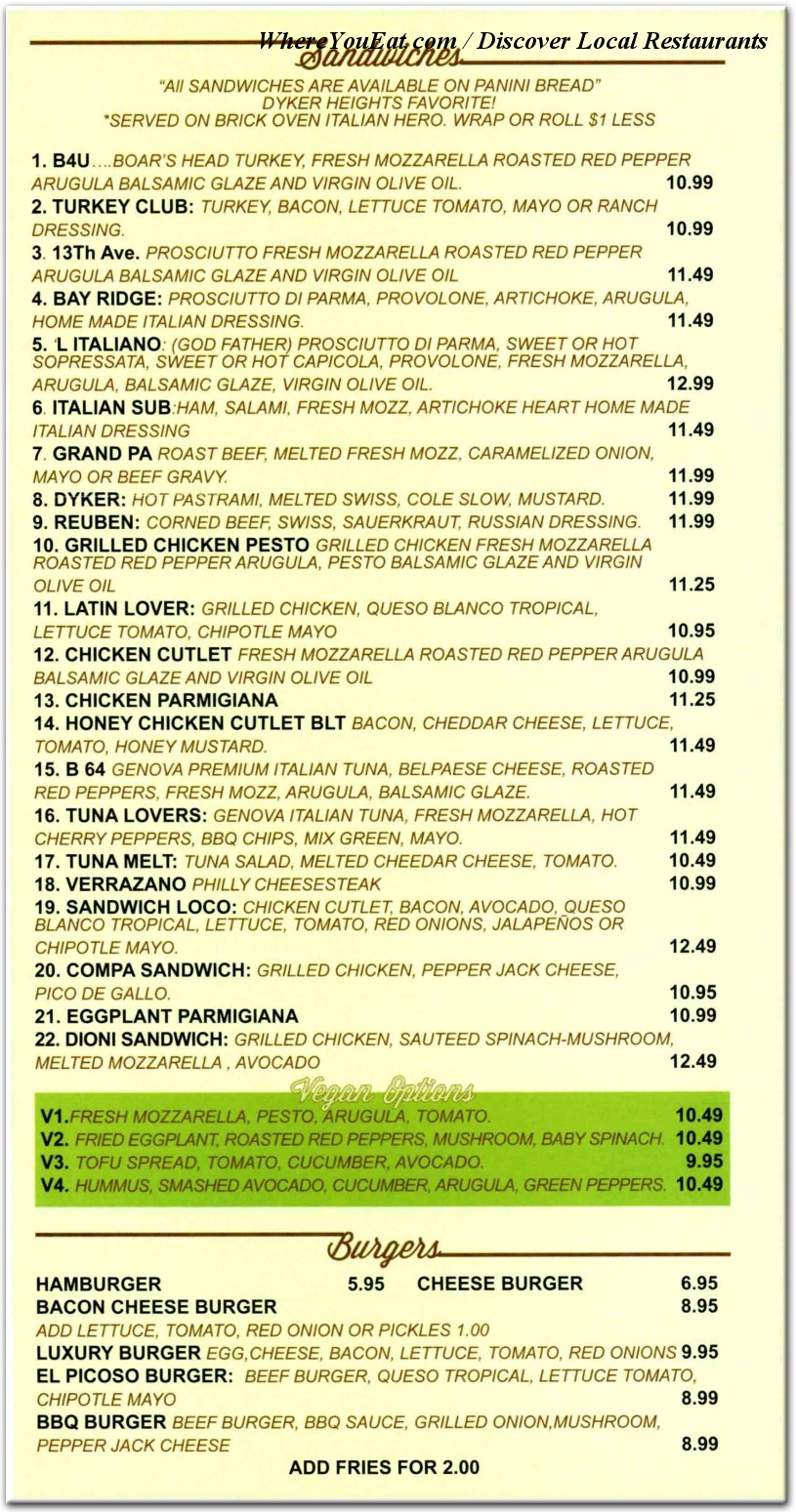 menu image