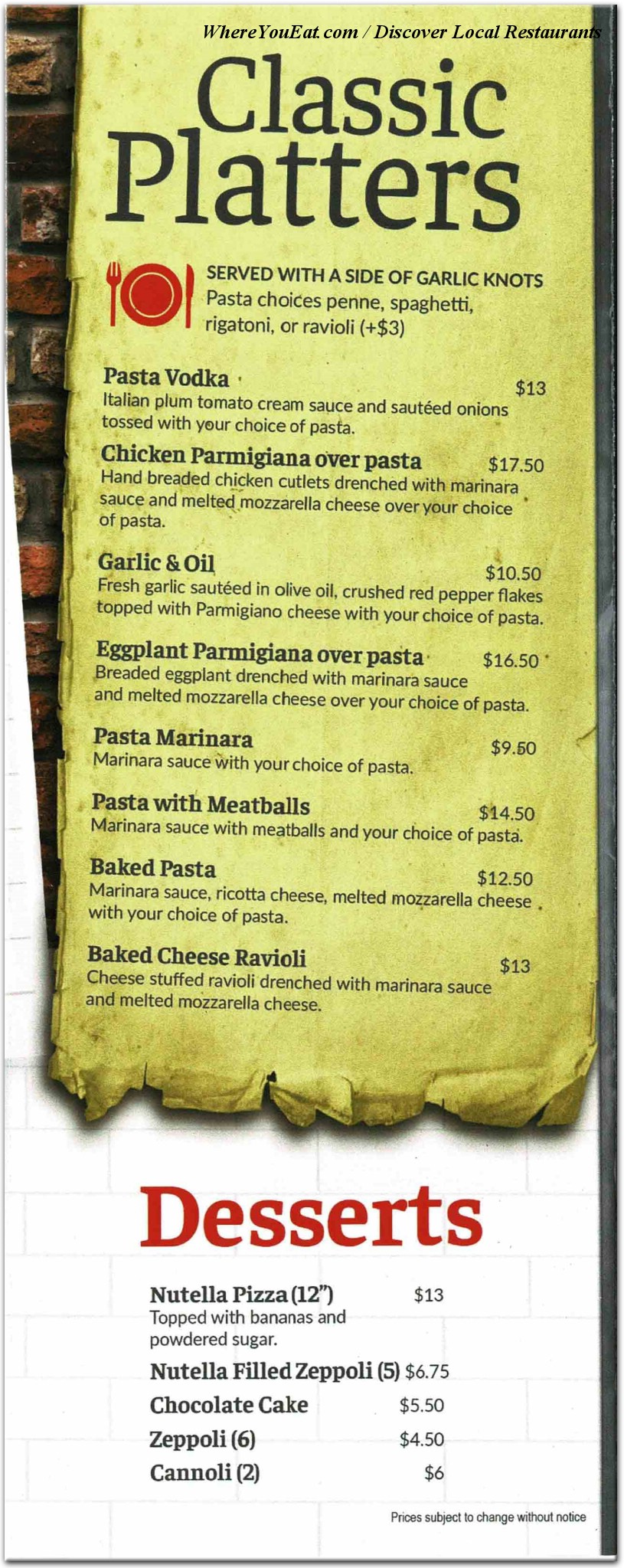 menu image