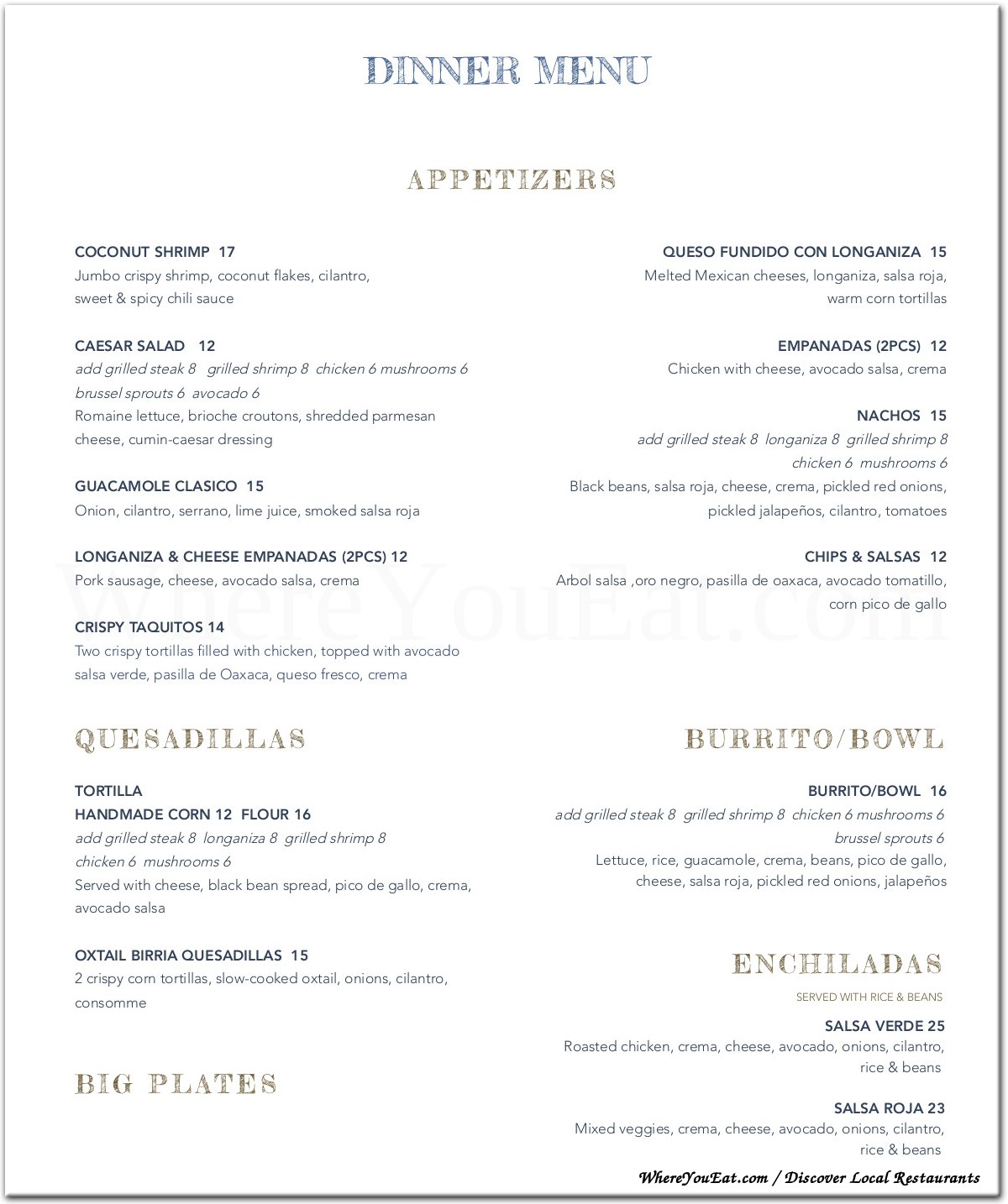 menu image