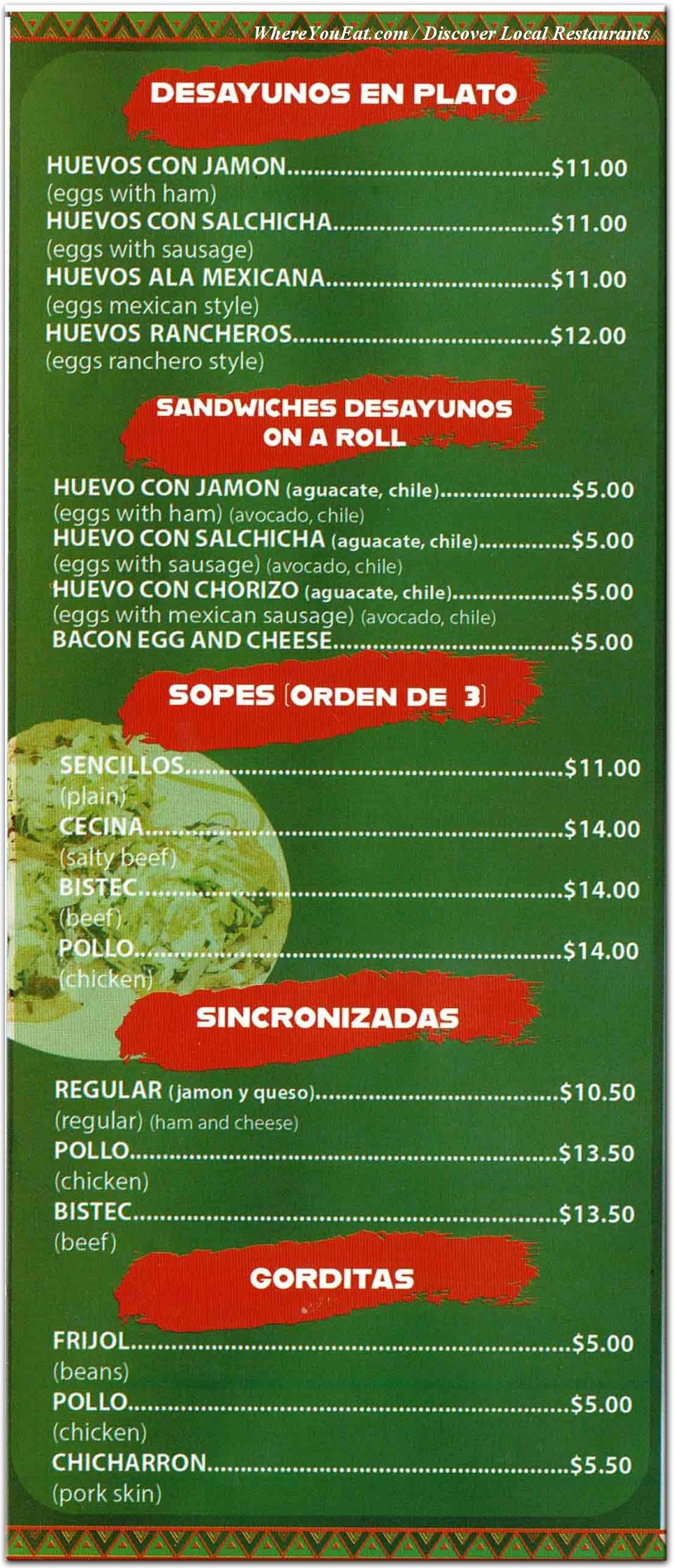 menu image