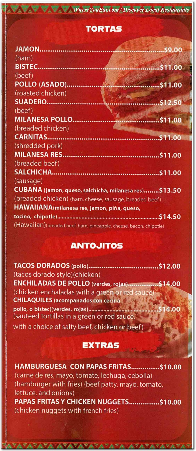 menu image