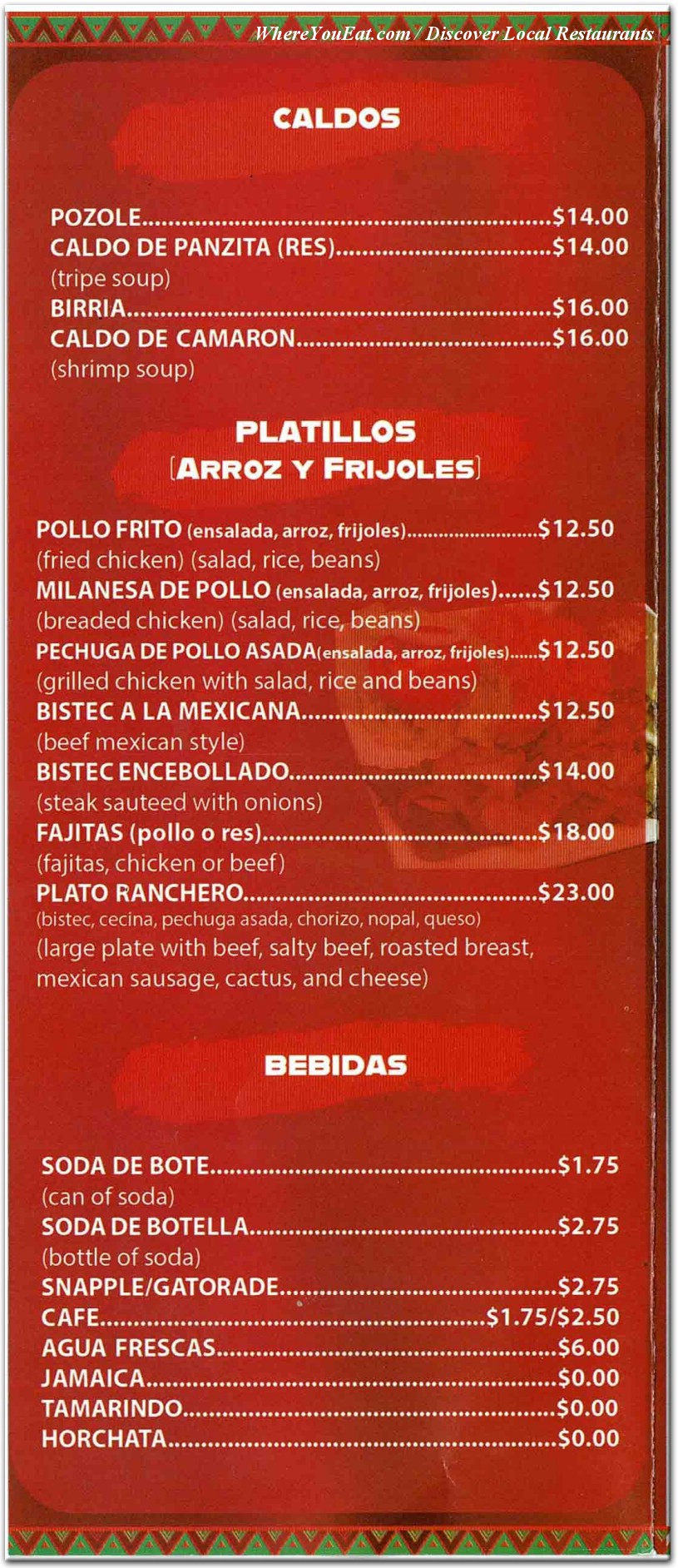 menu image