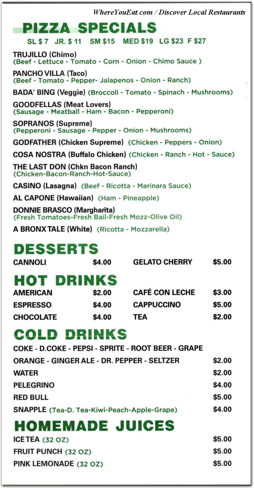 menu image
