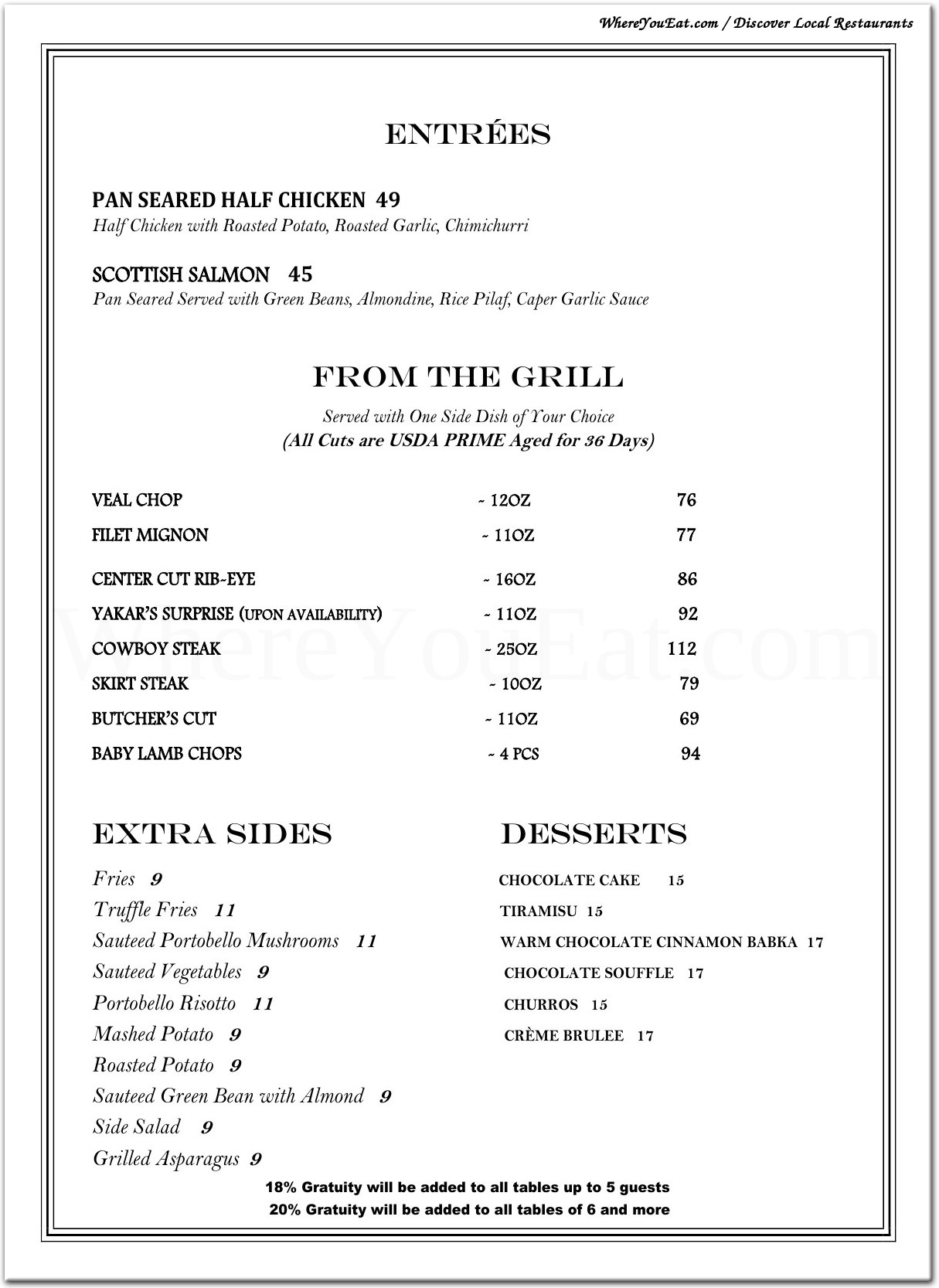 menu image