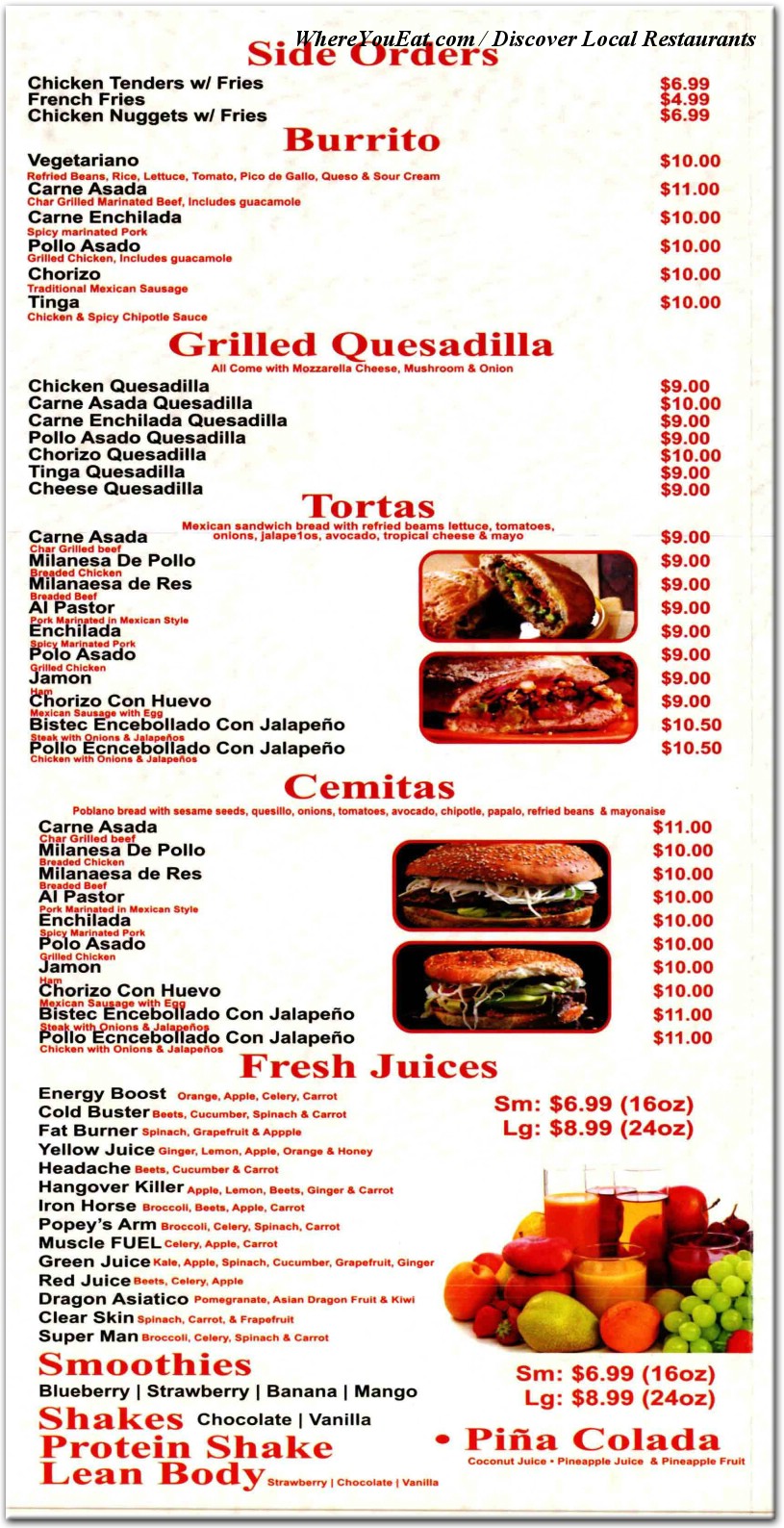 menu image