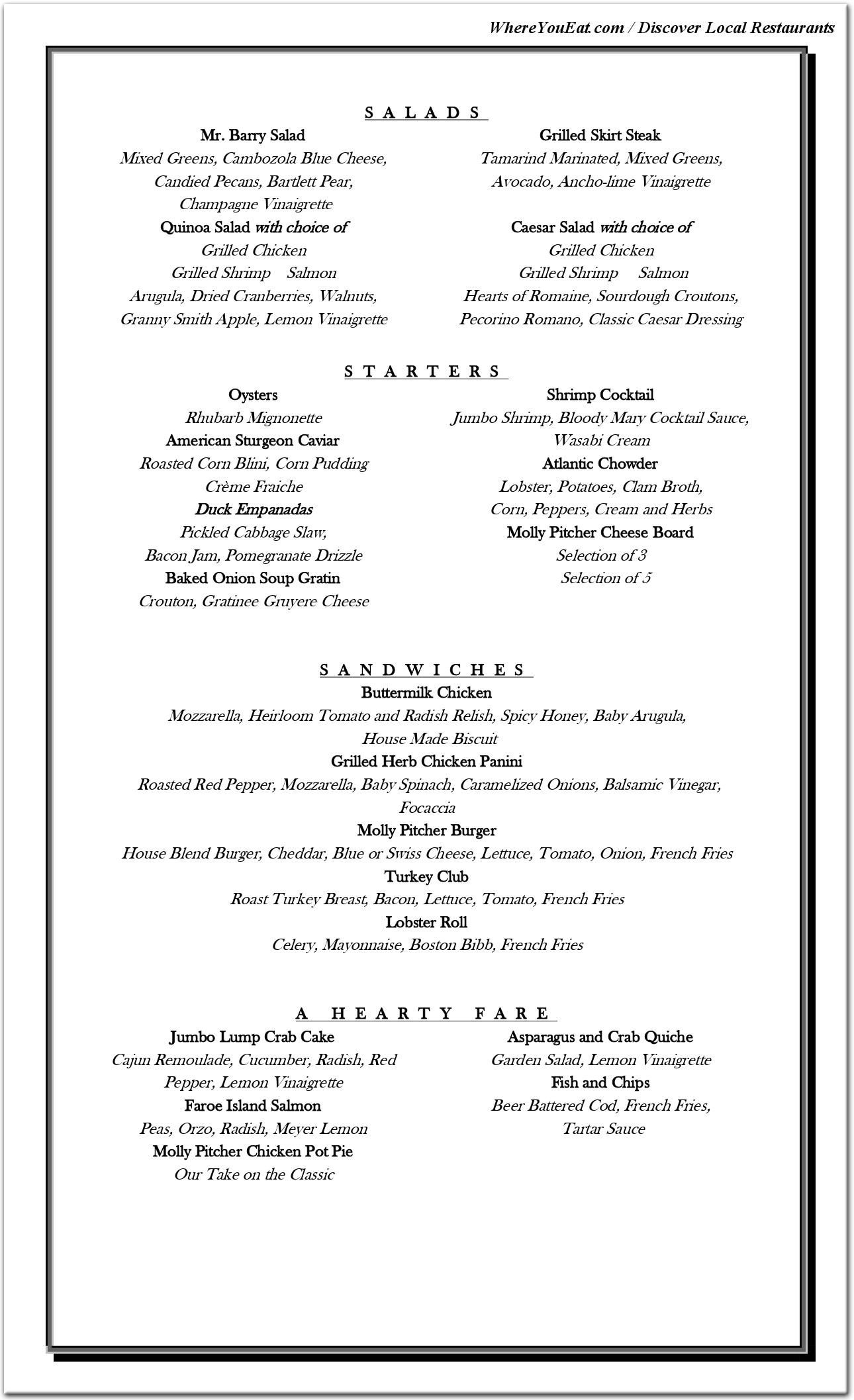 menu image