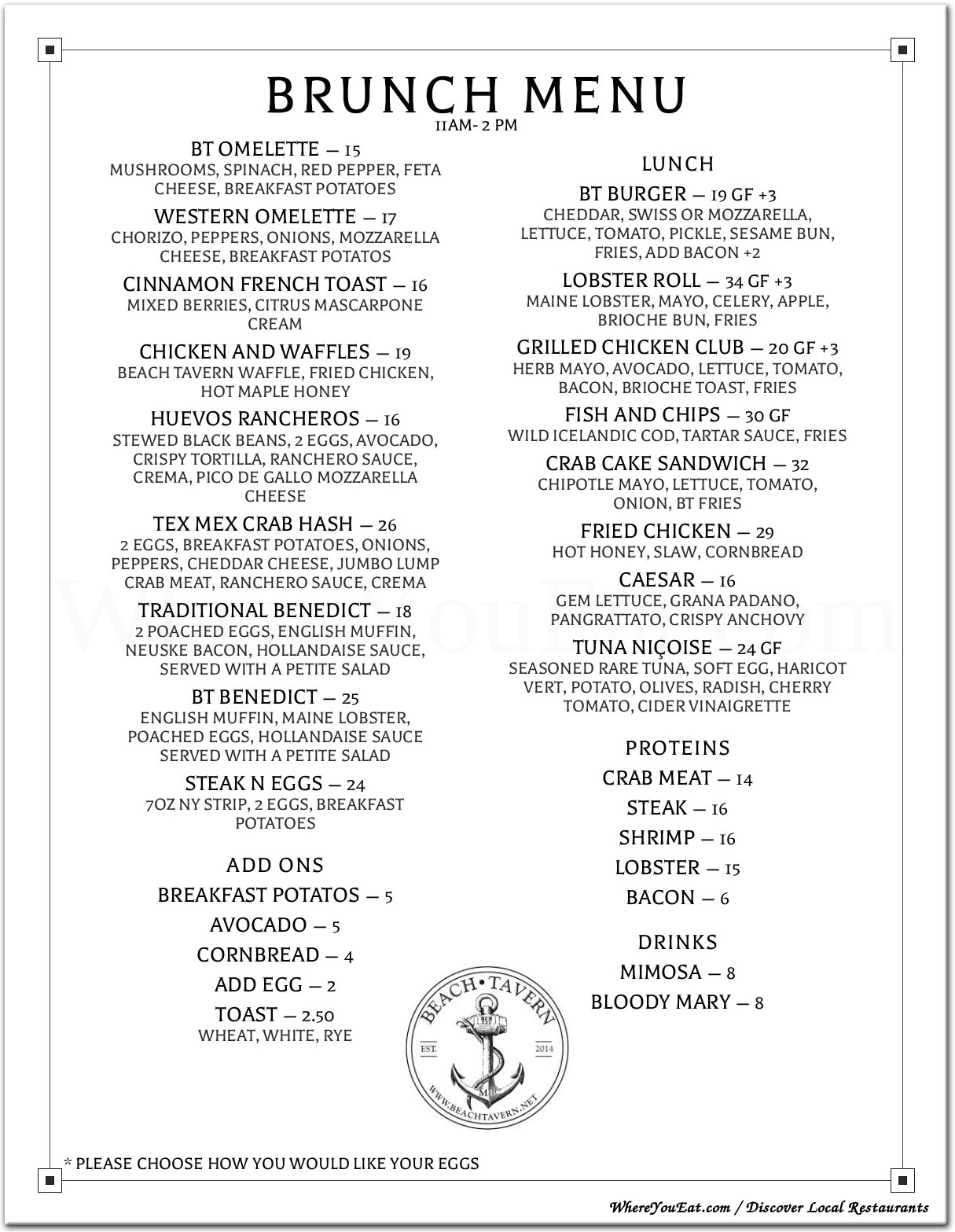 menu image