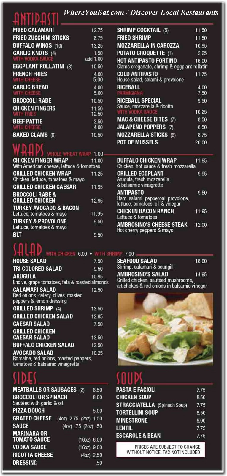 menu image