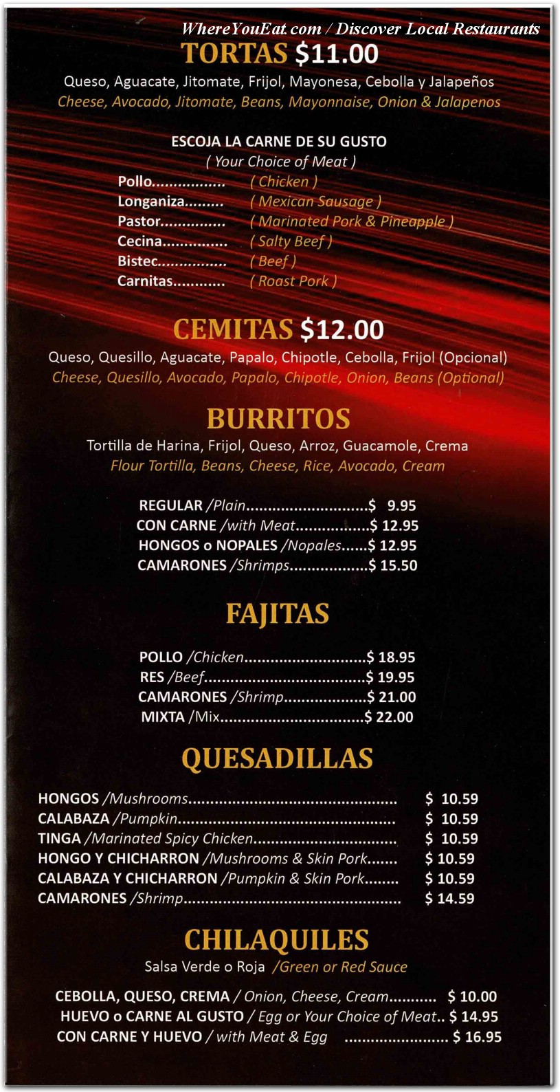 menu image