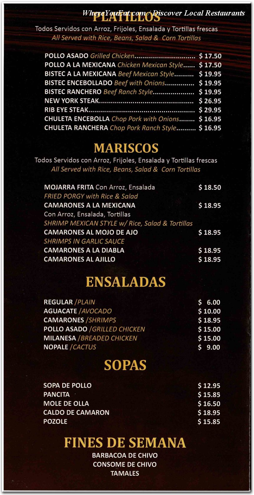 menu image