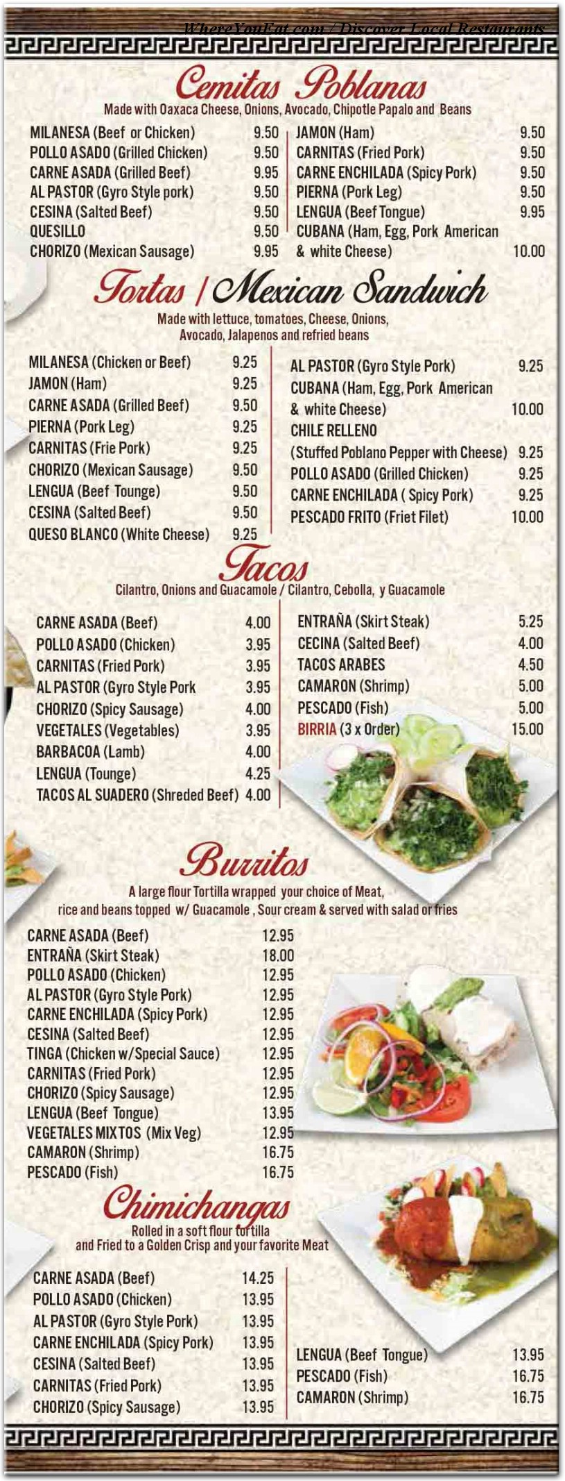 menu image