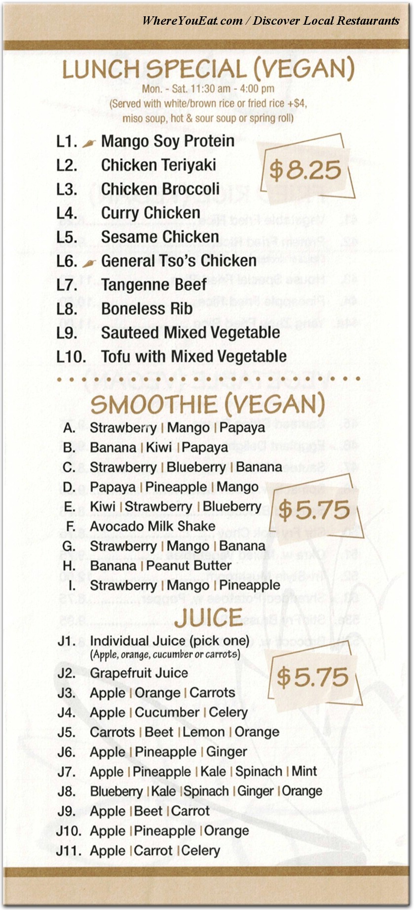 menu image
