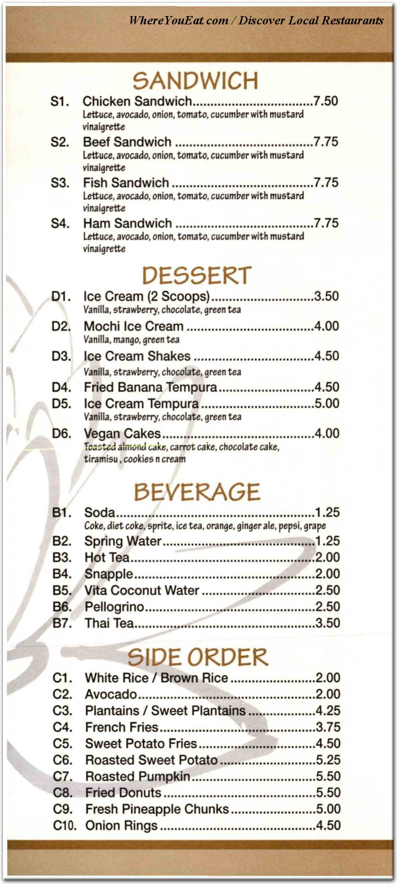 menu image