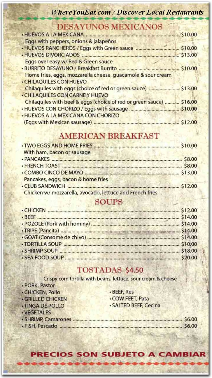 menu image